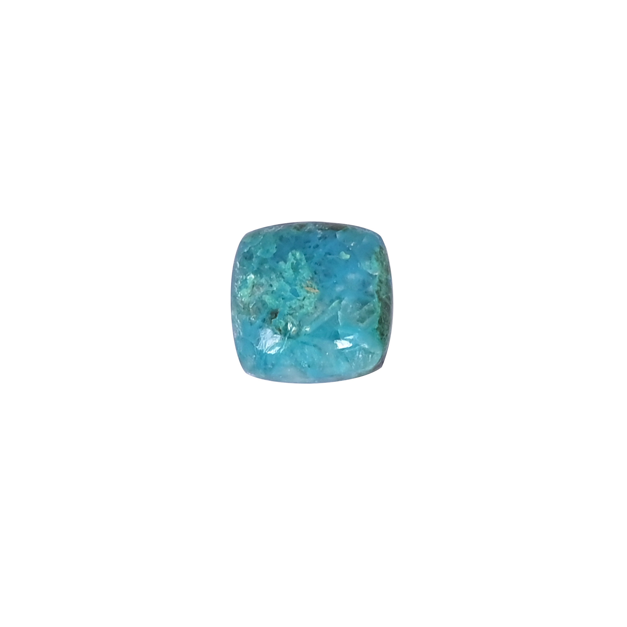 Natural Chrysocolla Cushion Cabochon 12mm 75 Cts