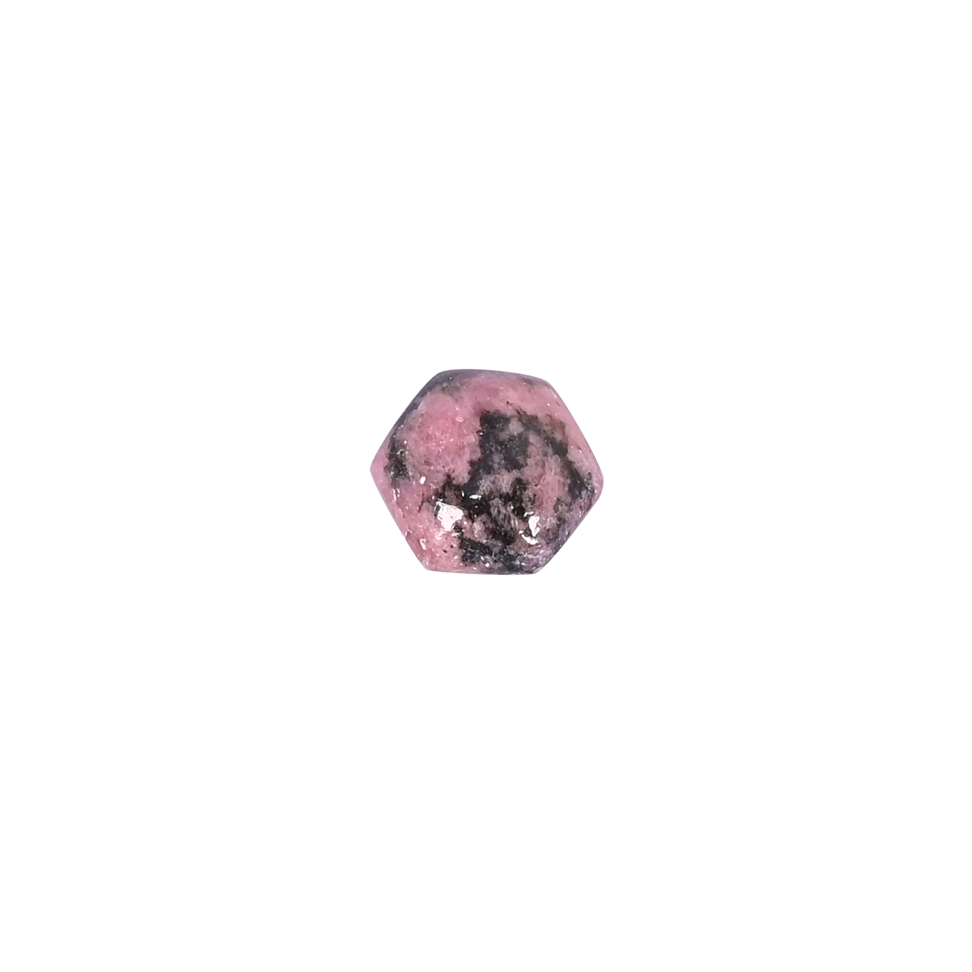 Natural Rhodonite Hexagon Shape 10mm 4 Carat