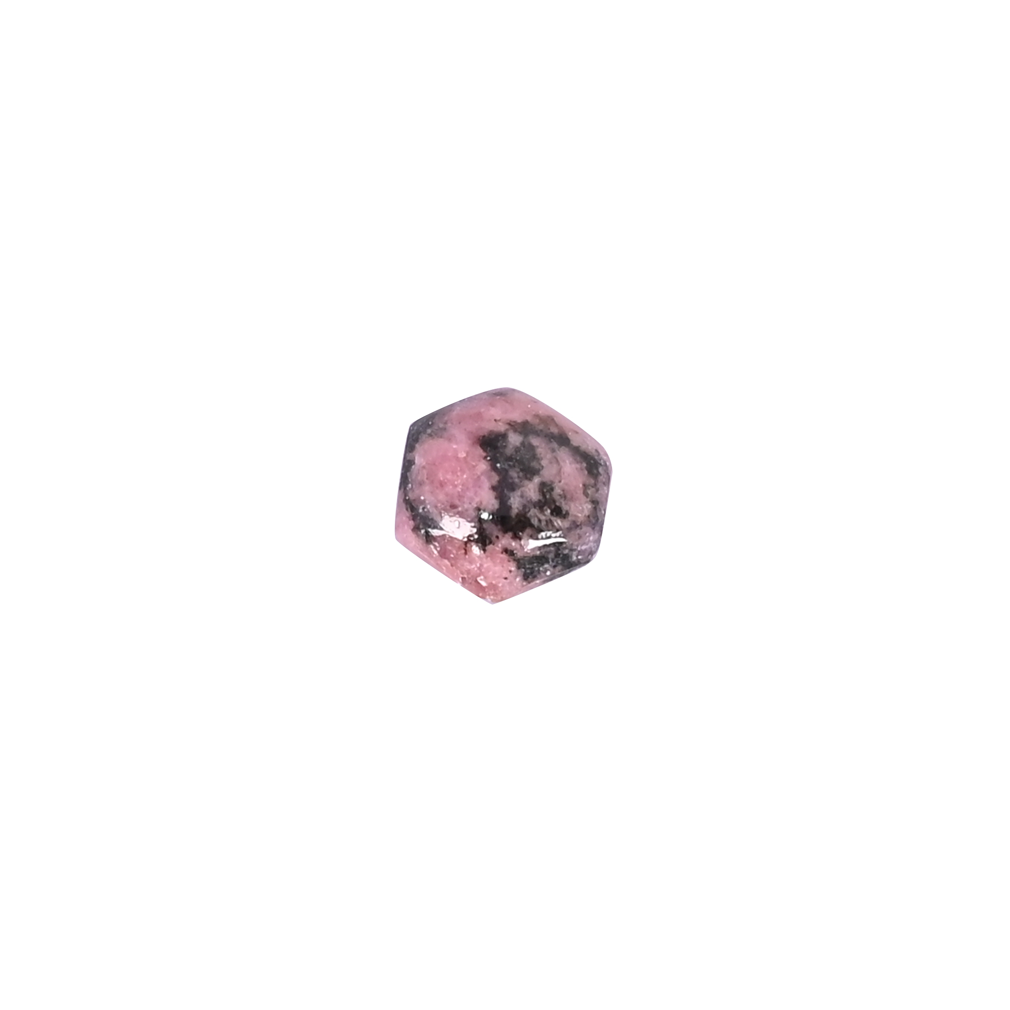 Natural Rhodonite Hexagon Shape 10mm 4 Carat