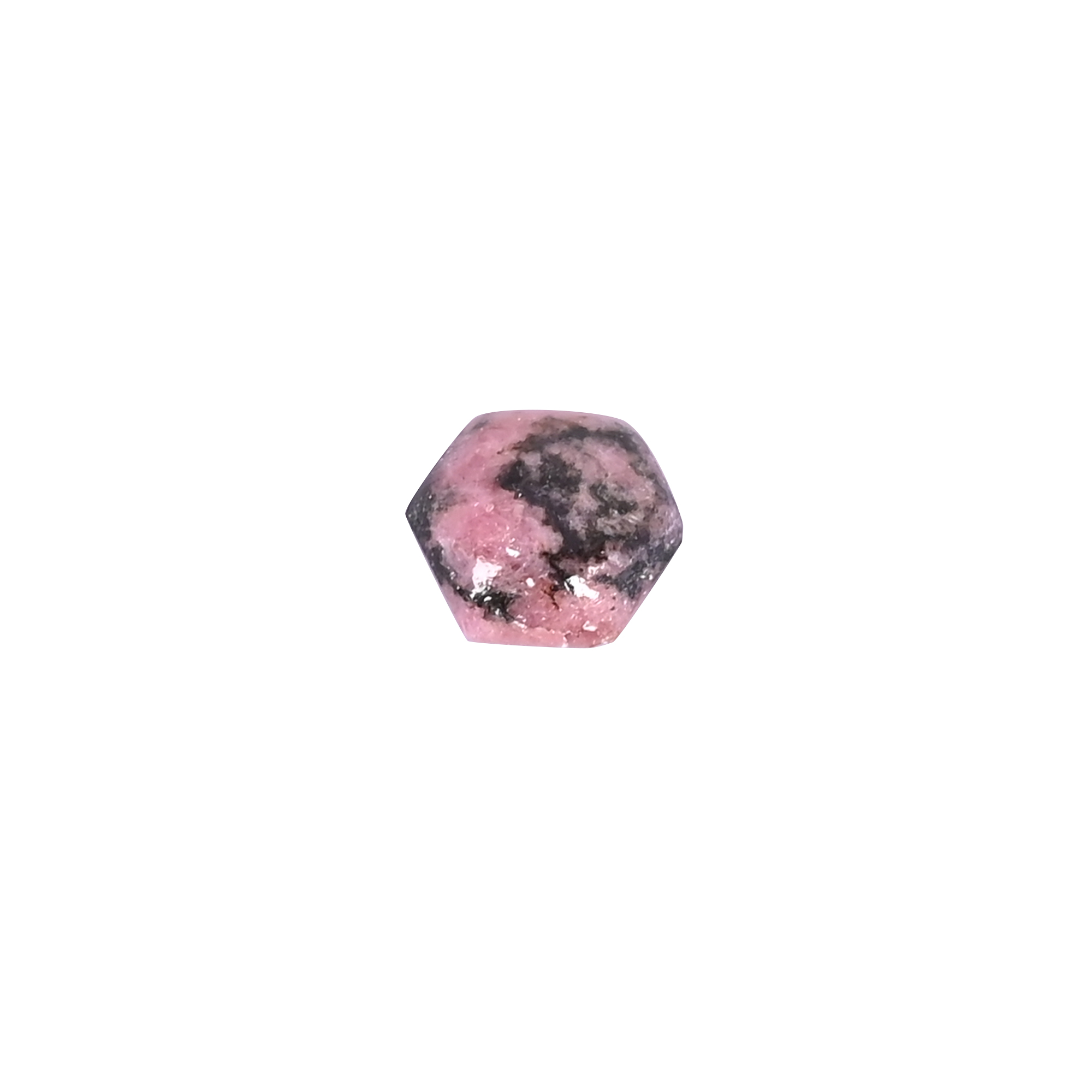 Natural Rhodonite Hexagon Shape 10mm 4 Carat