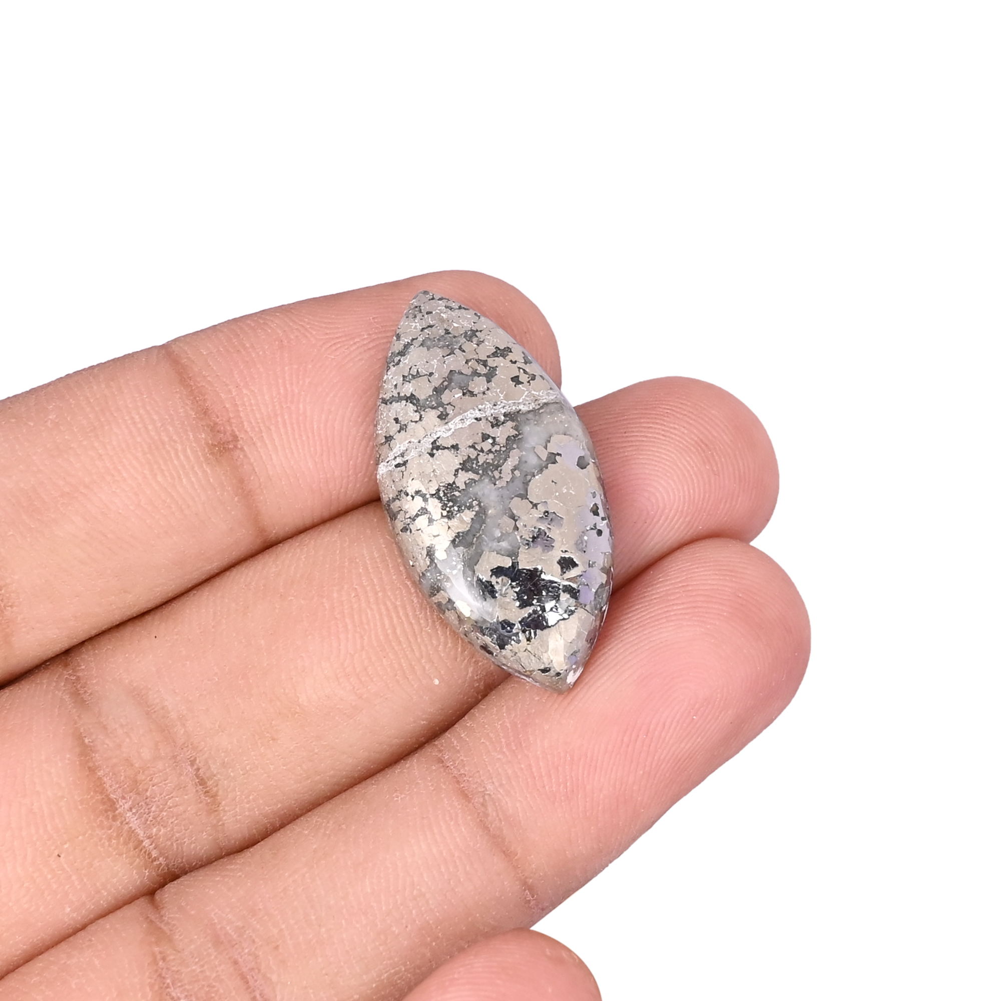 Natural Pyrite Marcasite Marquise Shape 15x30mm 287 Carat