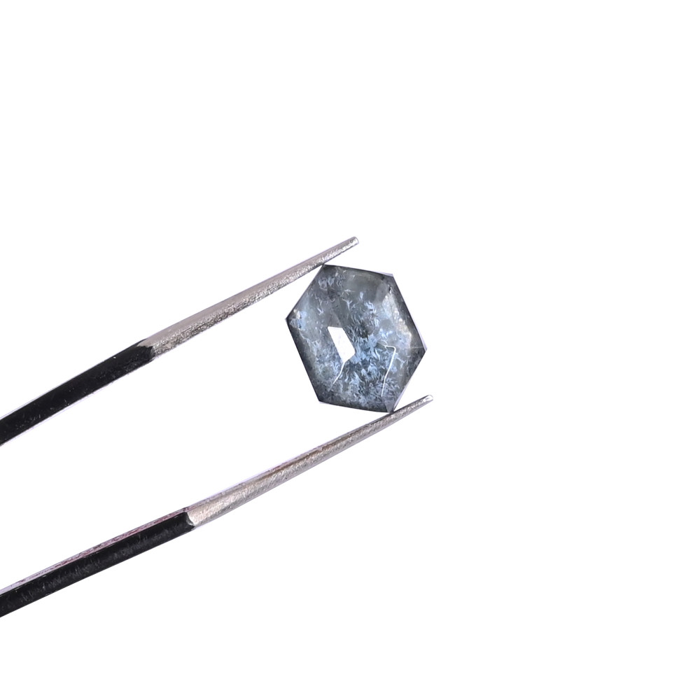 Image of Pyrite Cluster Doublet 4.55 Carat 11x8mm Hexagon Shape Loose Gemstone