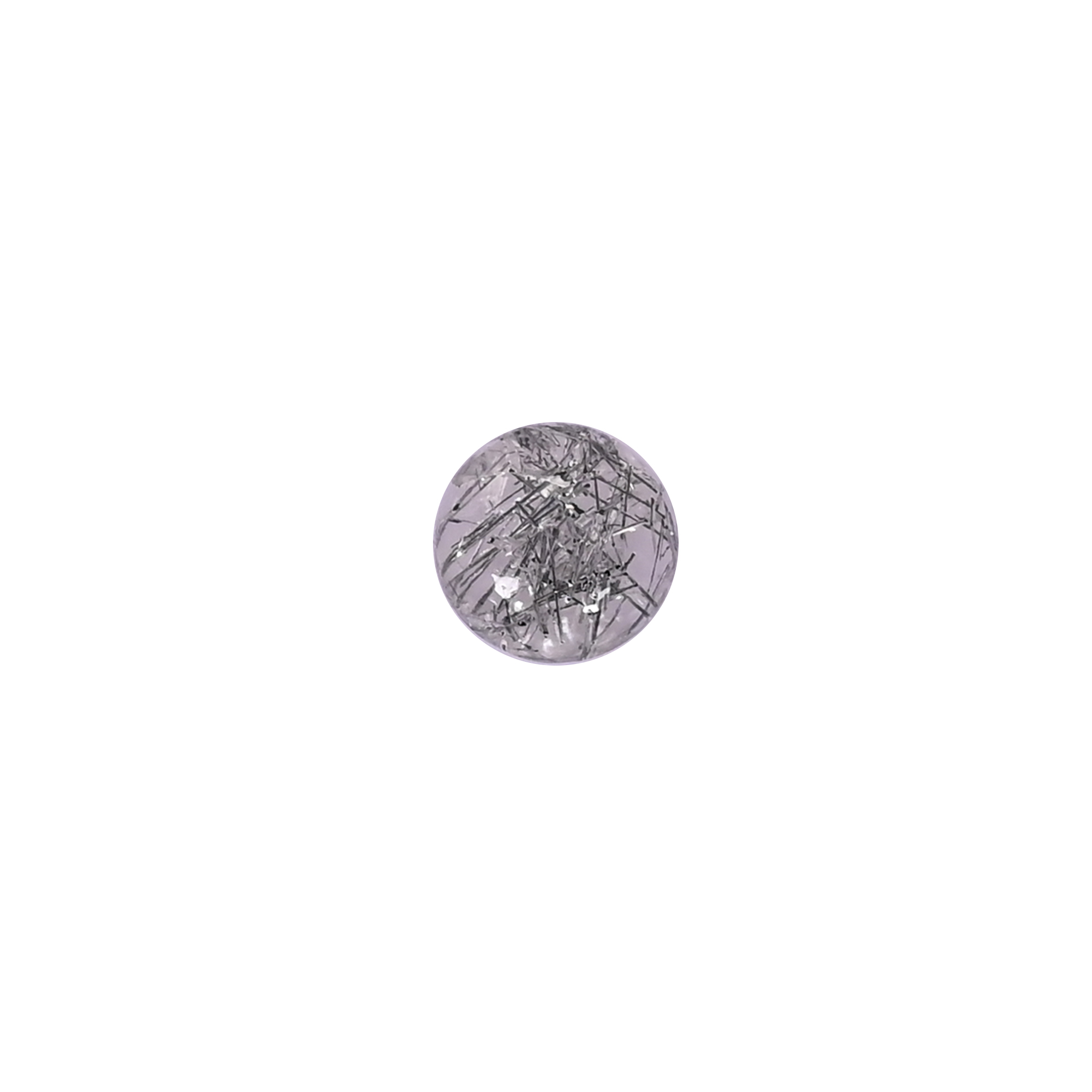 Black Rutile 36 Carat 10mm Round Shape Loose Gemstone