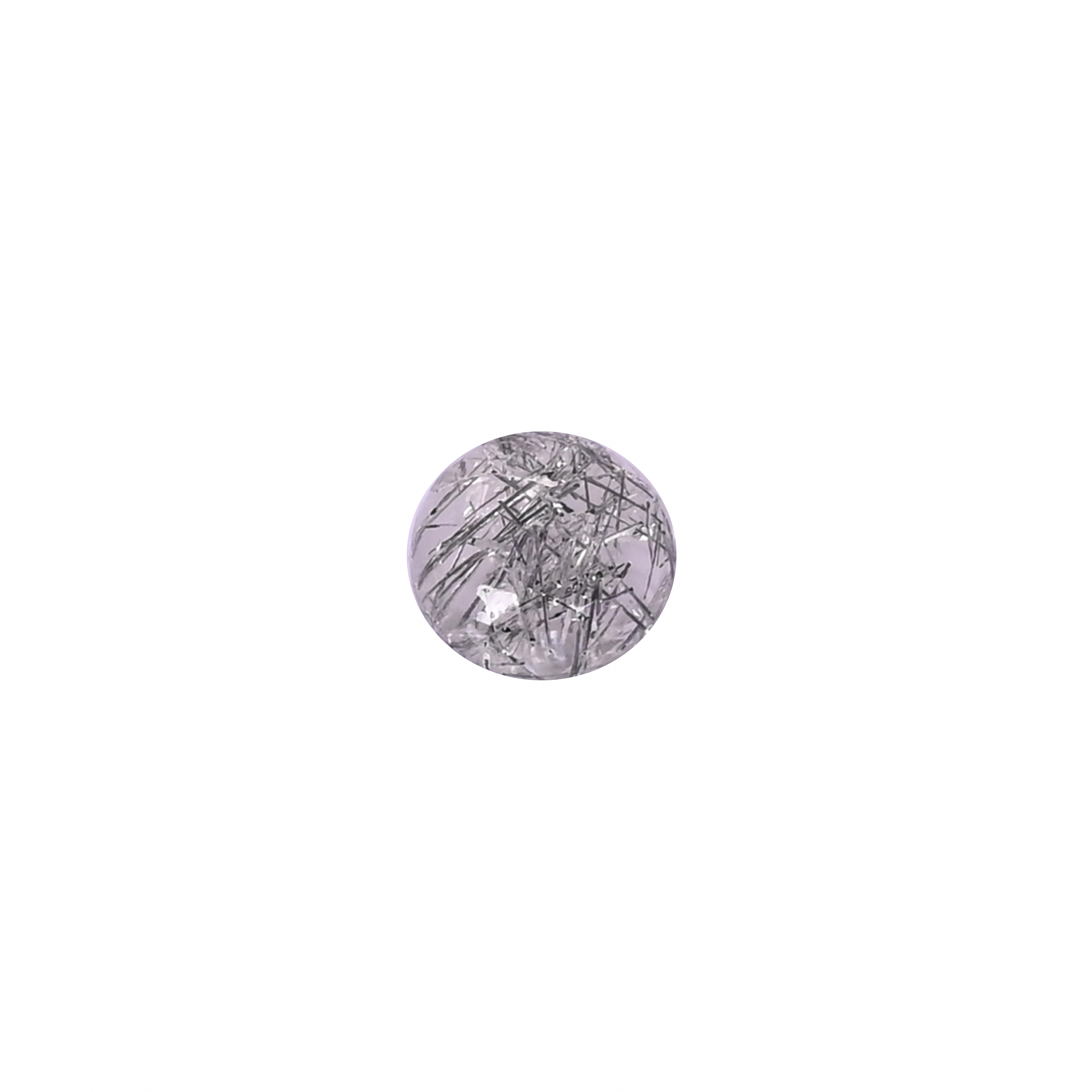 Black Rutile 36 Carat 10mm Round Shape Loose Gemstone