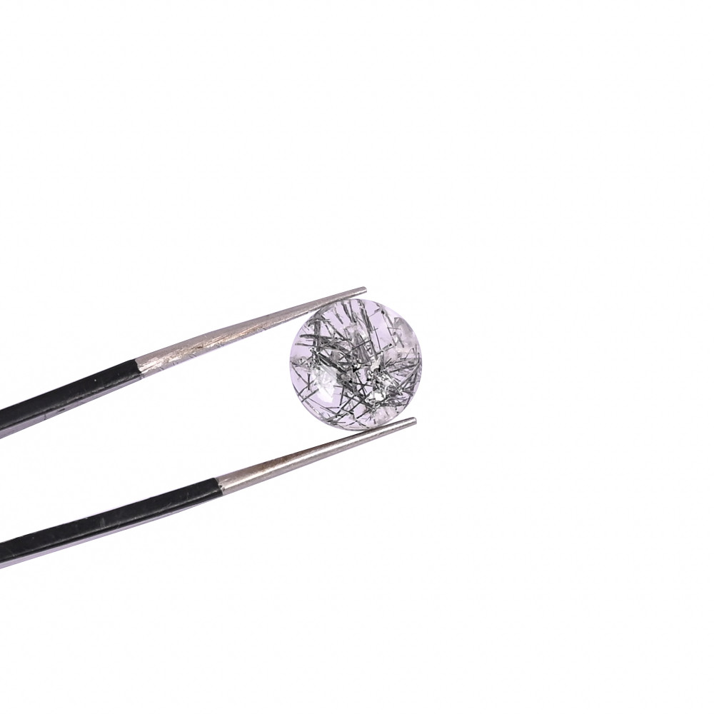 Image of Black Rutile 3.6 Carat 10mm Round Shape Loose Gemstone