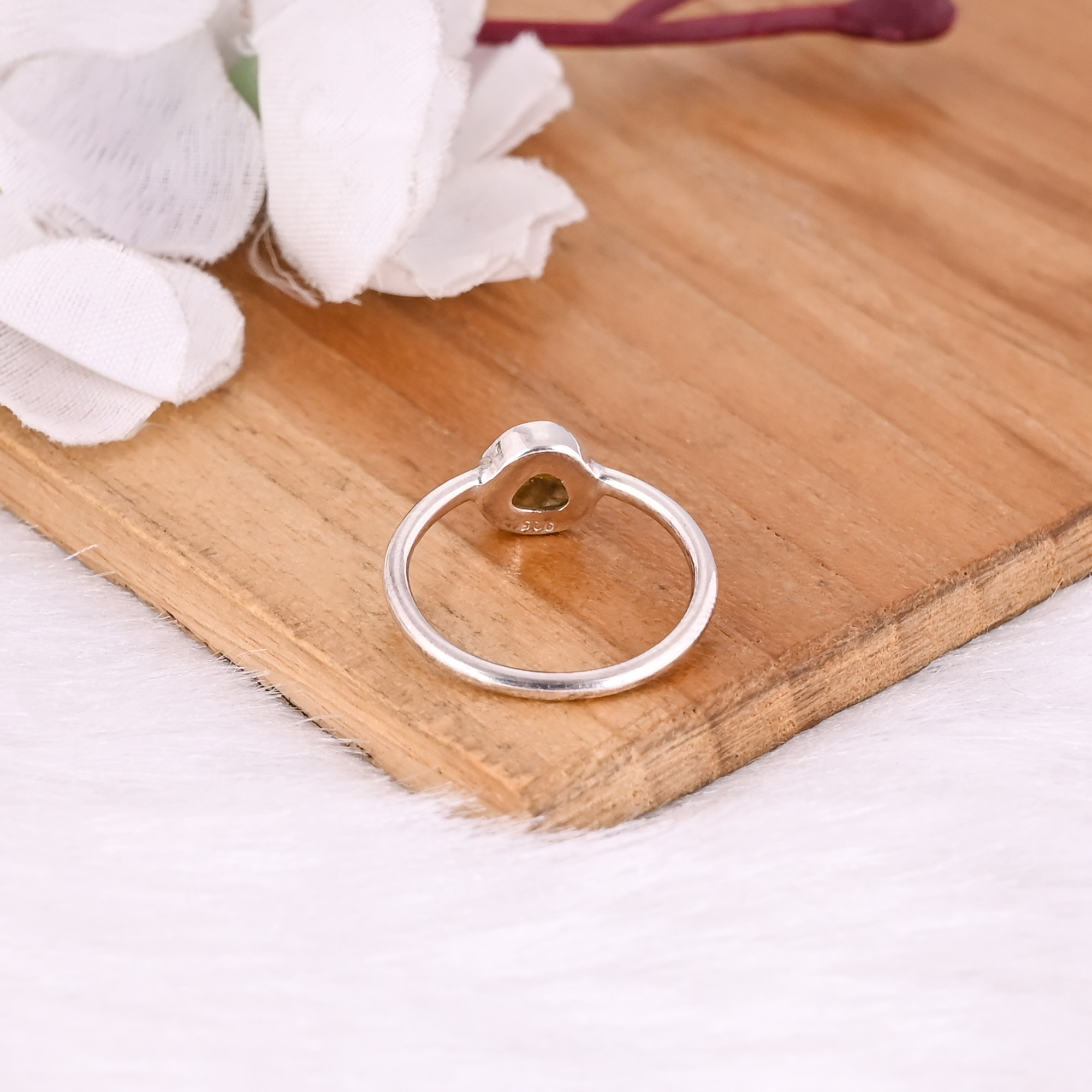 925 Sterling Silver Natural Labradorite Gemstone Minimalist Handmade Designer Birthstone Gift Ring