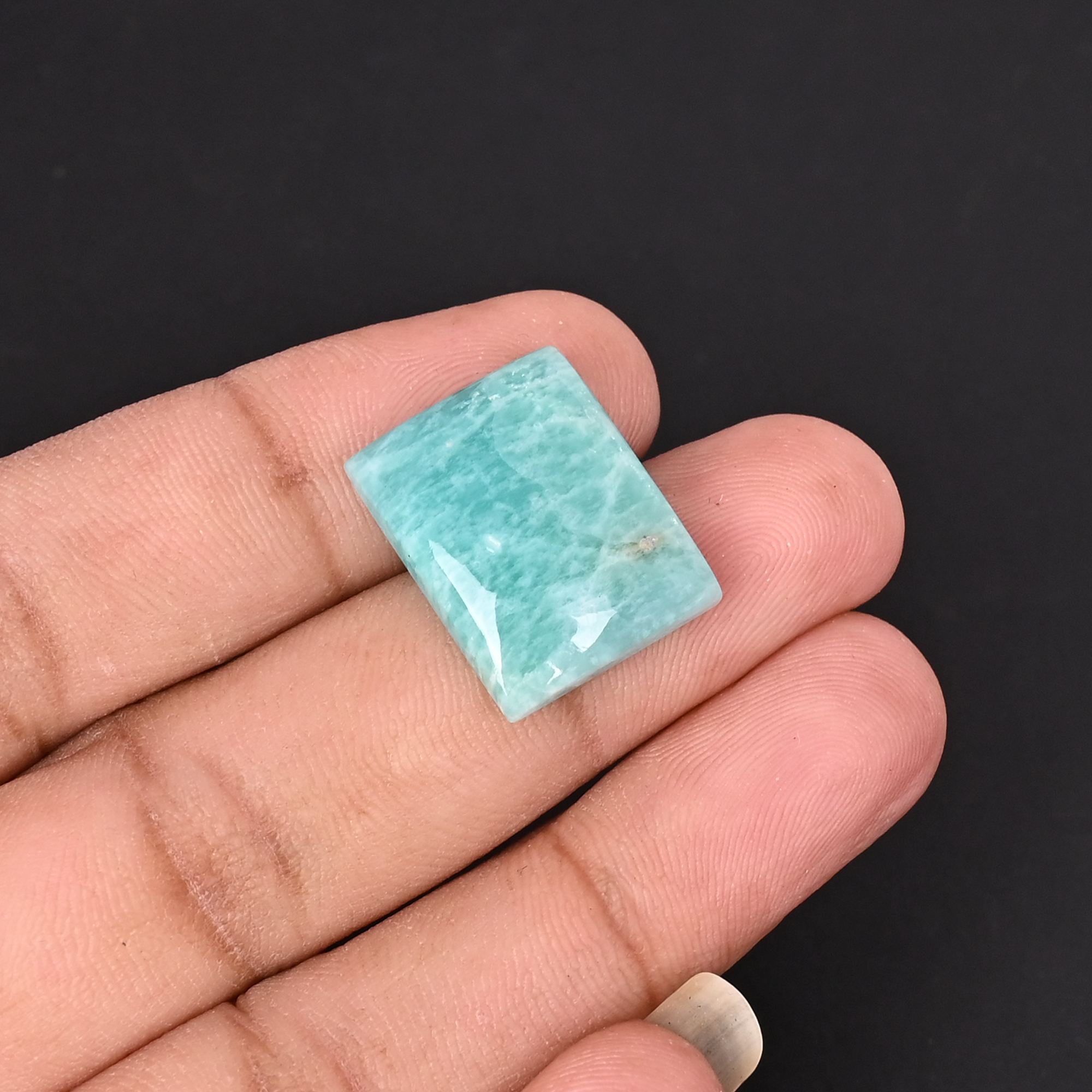 Natural Amazonite  163 Carat 19x15mm Rectangle Shape Loose Gemstone