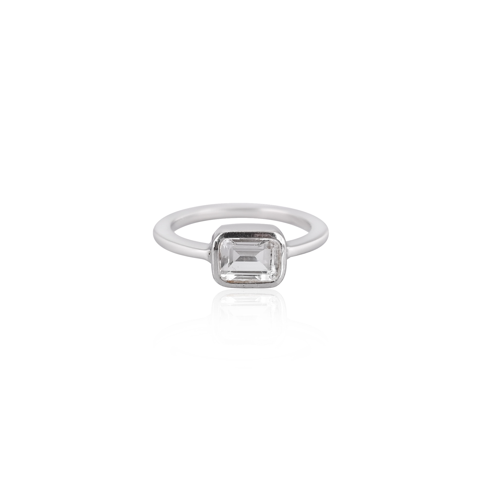 925 Sterling Silver Crystal Quartz Gemstone Handmade Designer Women Gift Ring Wedding Engagement Ring Wholesale Jewelry