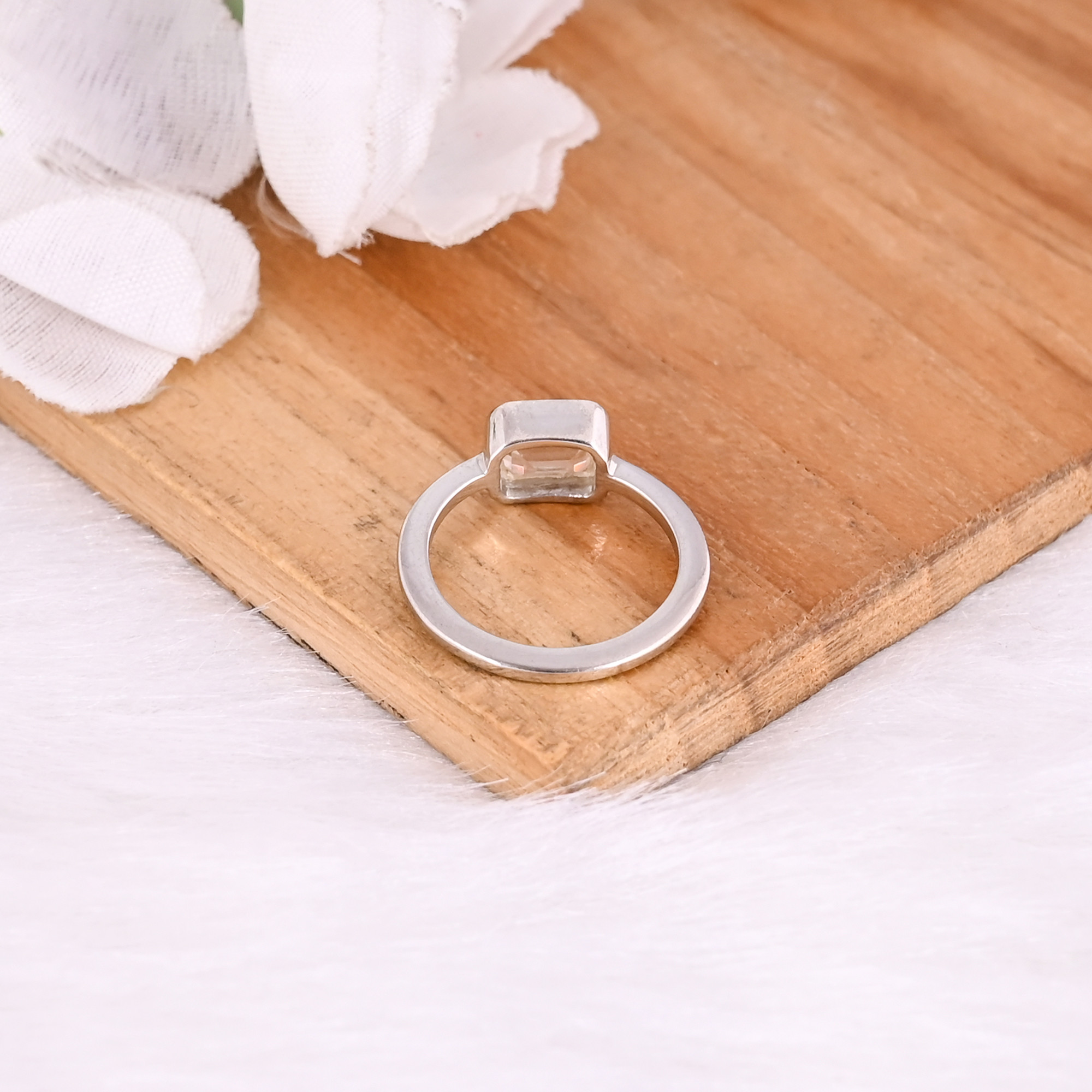 925 Sterling Silver Crystal Quartz Gemstone Handmade Designer Women Gift Ring Wedding Engagement Ring Wholesale Jewelry