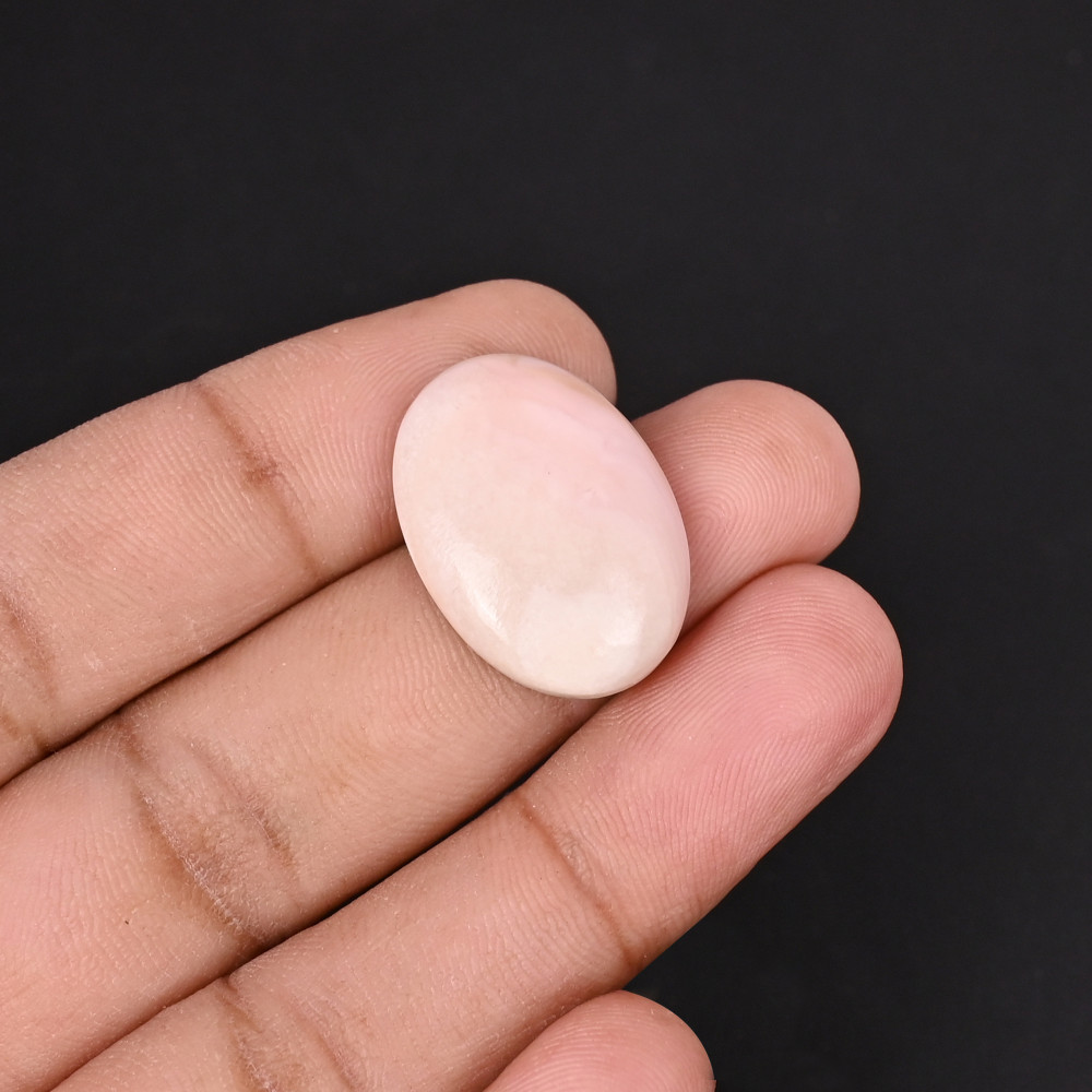 Image of Natural Pink Lace Agate Oval Shape 23x17mm 14 Carat