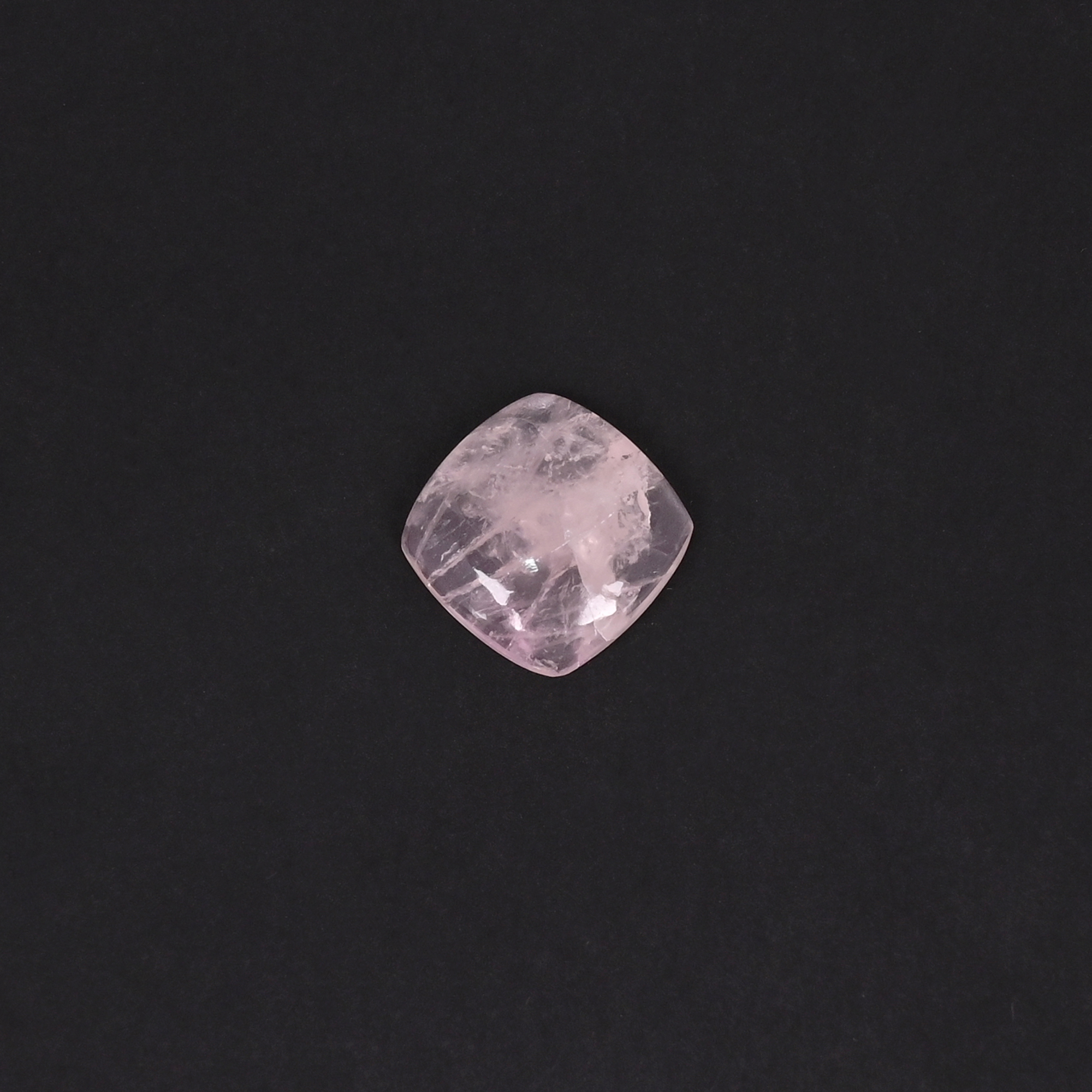 Natural Rose Quartz 10 Carat 15mm Cushion Shape Loose Gemstone