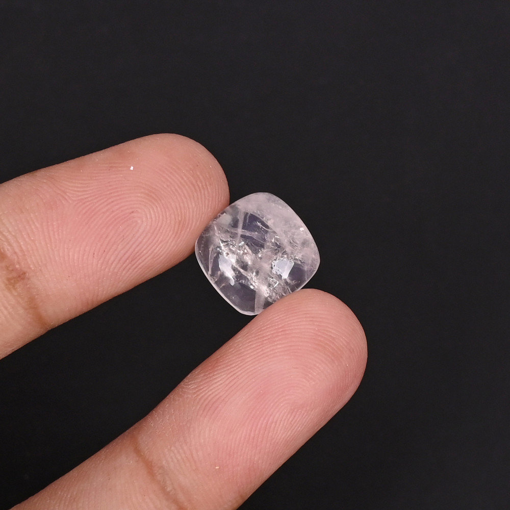 Image of Natural Rose Quartz 6 Carat &amp; 12mm Cushion Shape Loose Gemstone