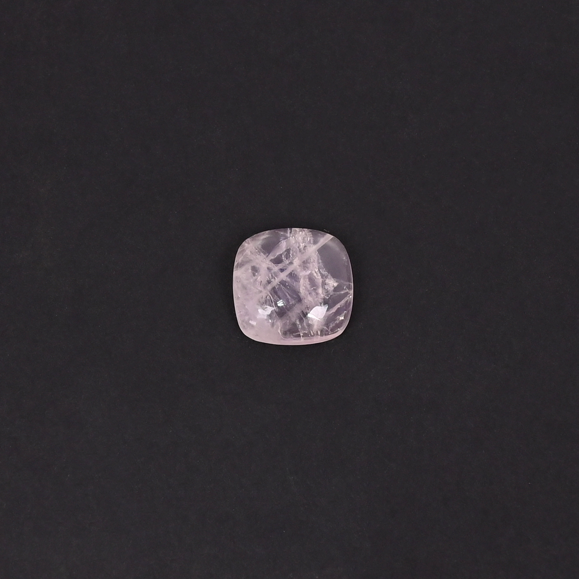 Natural Rose Quartz 6 Carat  12mm Cushion Shape Loose Gemstone