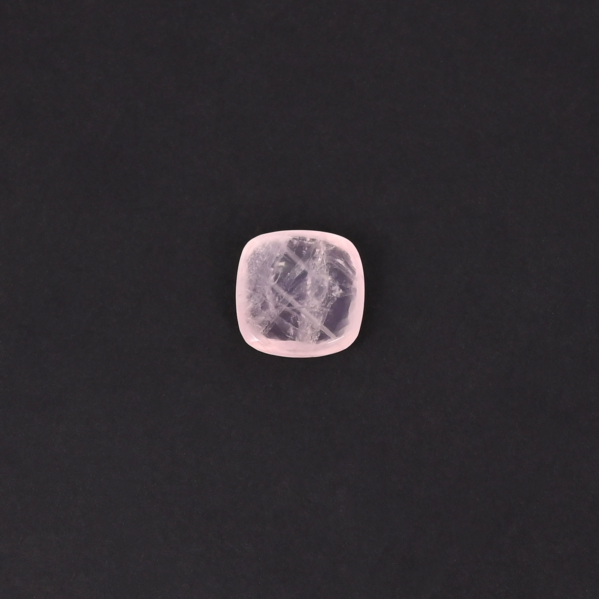 Natural Rose Quartz 6 Carat  12mm Cushion Shape Loose Gemstone
