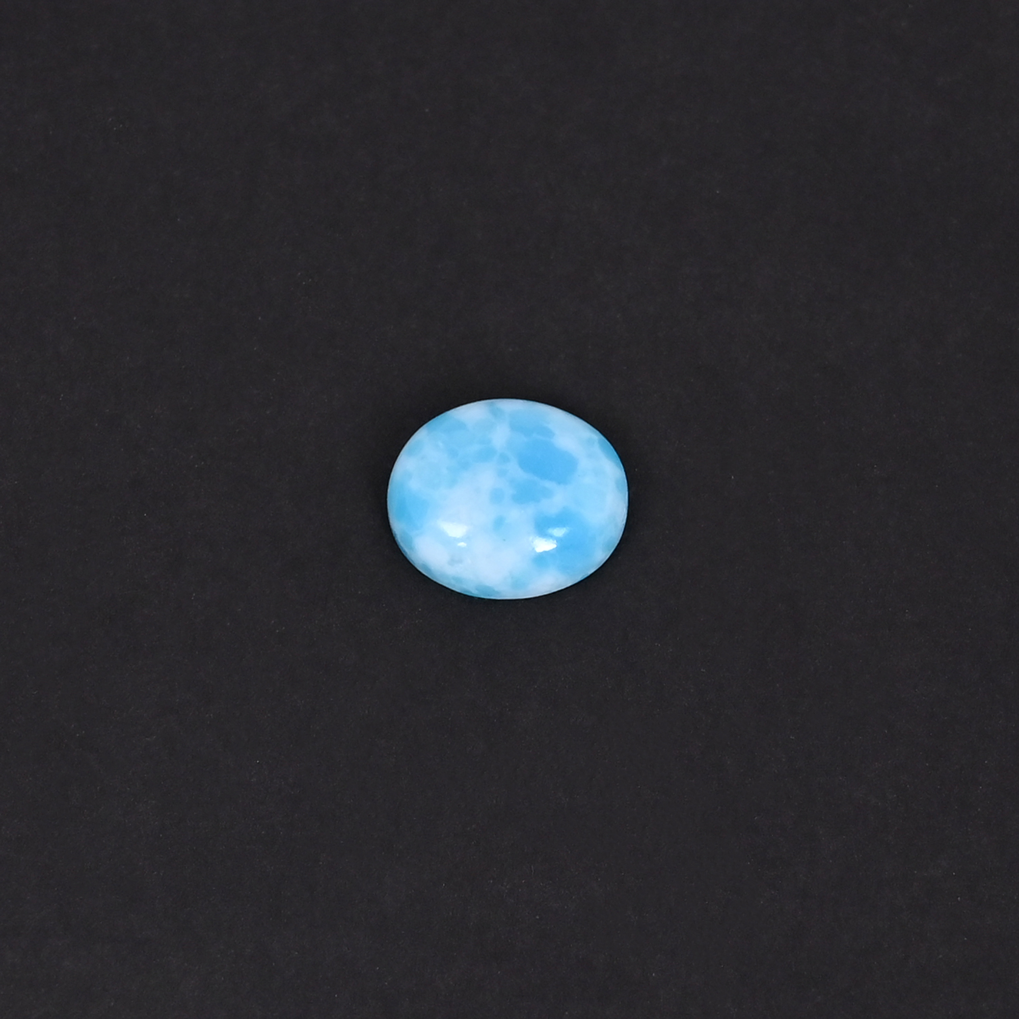 Synthetic Larimar Gemstone Oval Shape 220 Carat 8x10mm