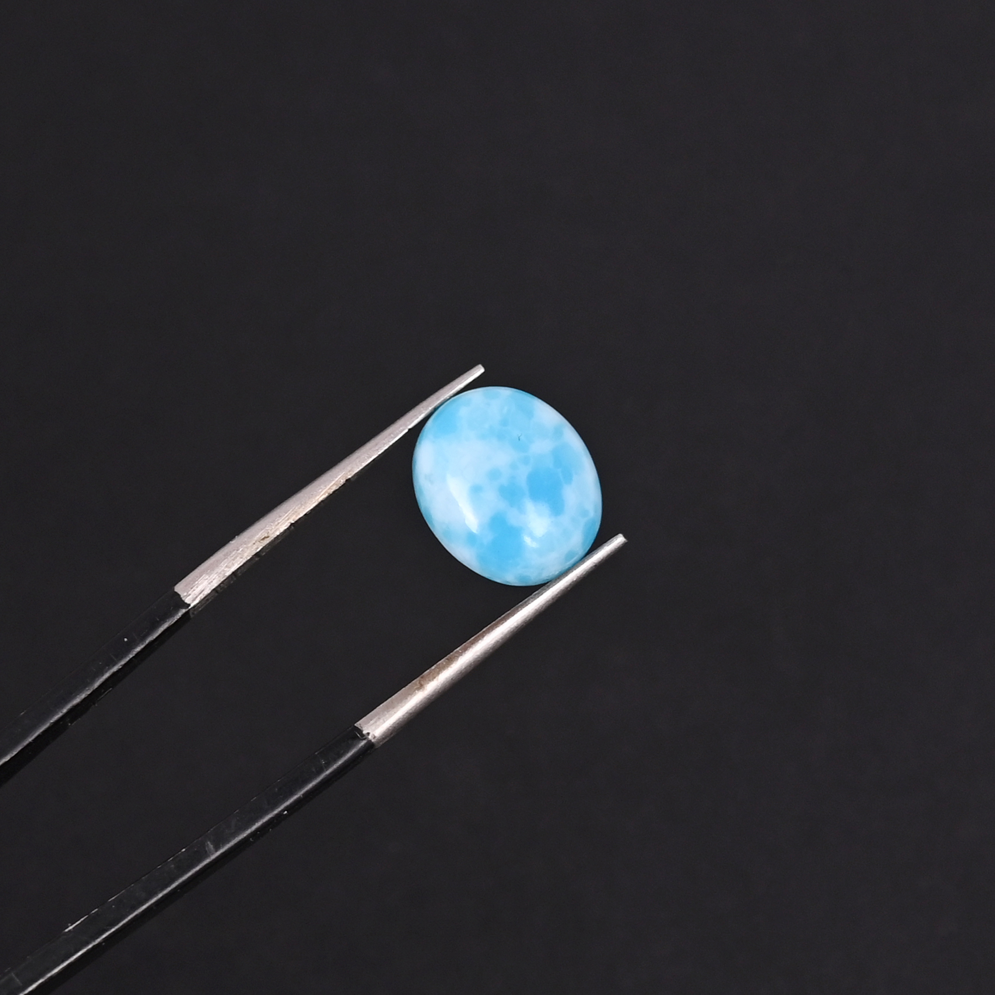 Synthetic Larimar Gemstone Oval Shape 220 Carat 8x10mm
