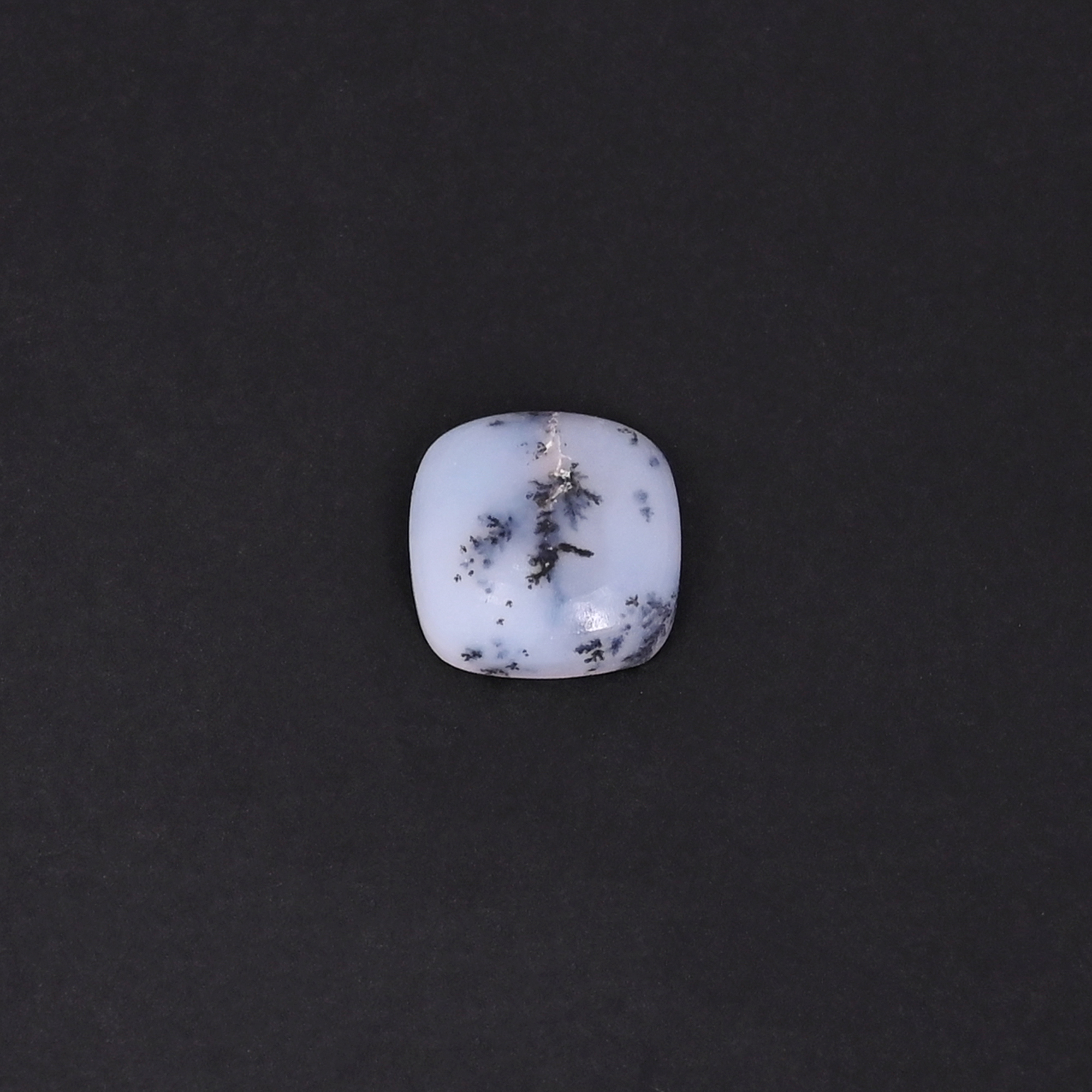 Dendritic Opal Gemstone Cushion Shape 365 Carat 10mm