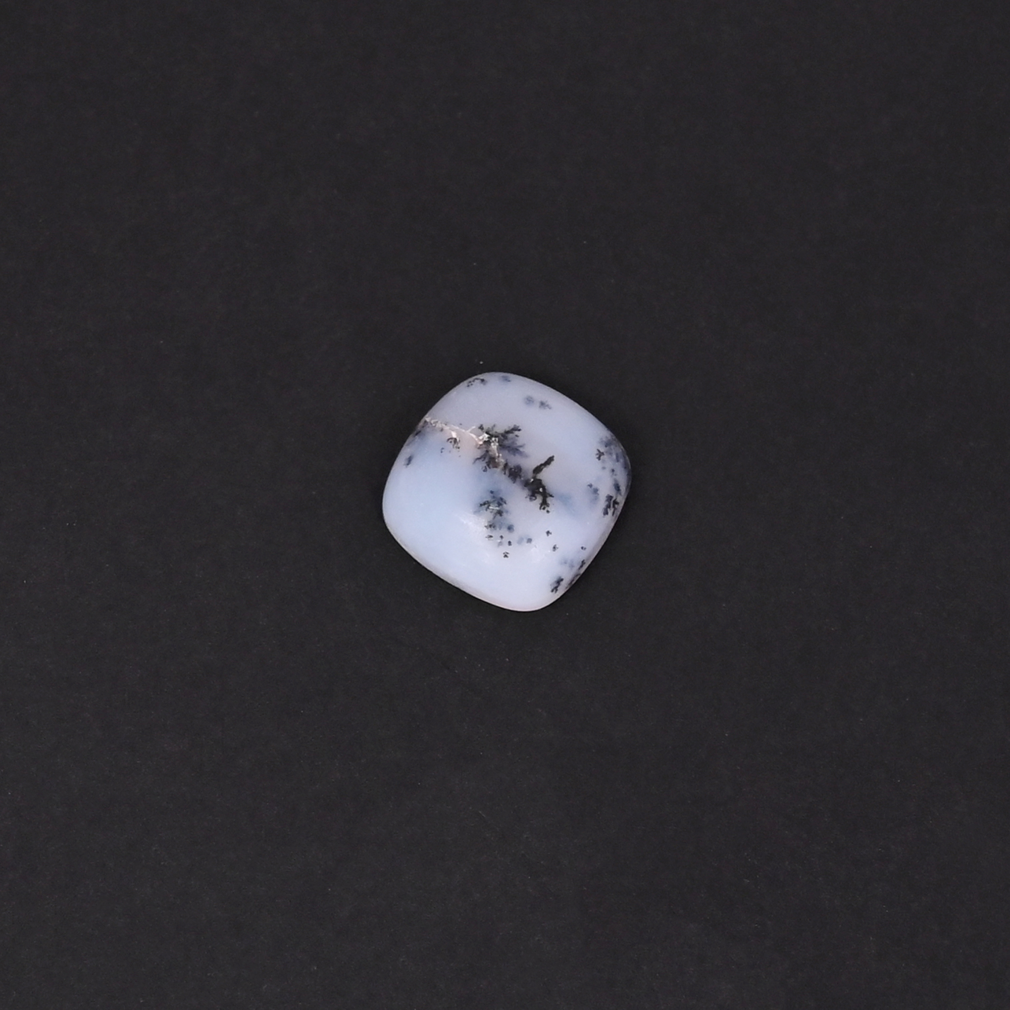 Dendritic Opal Gemstone Cushion Shape 365 Carat 10mm