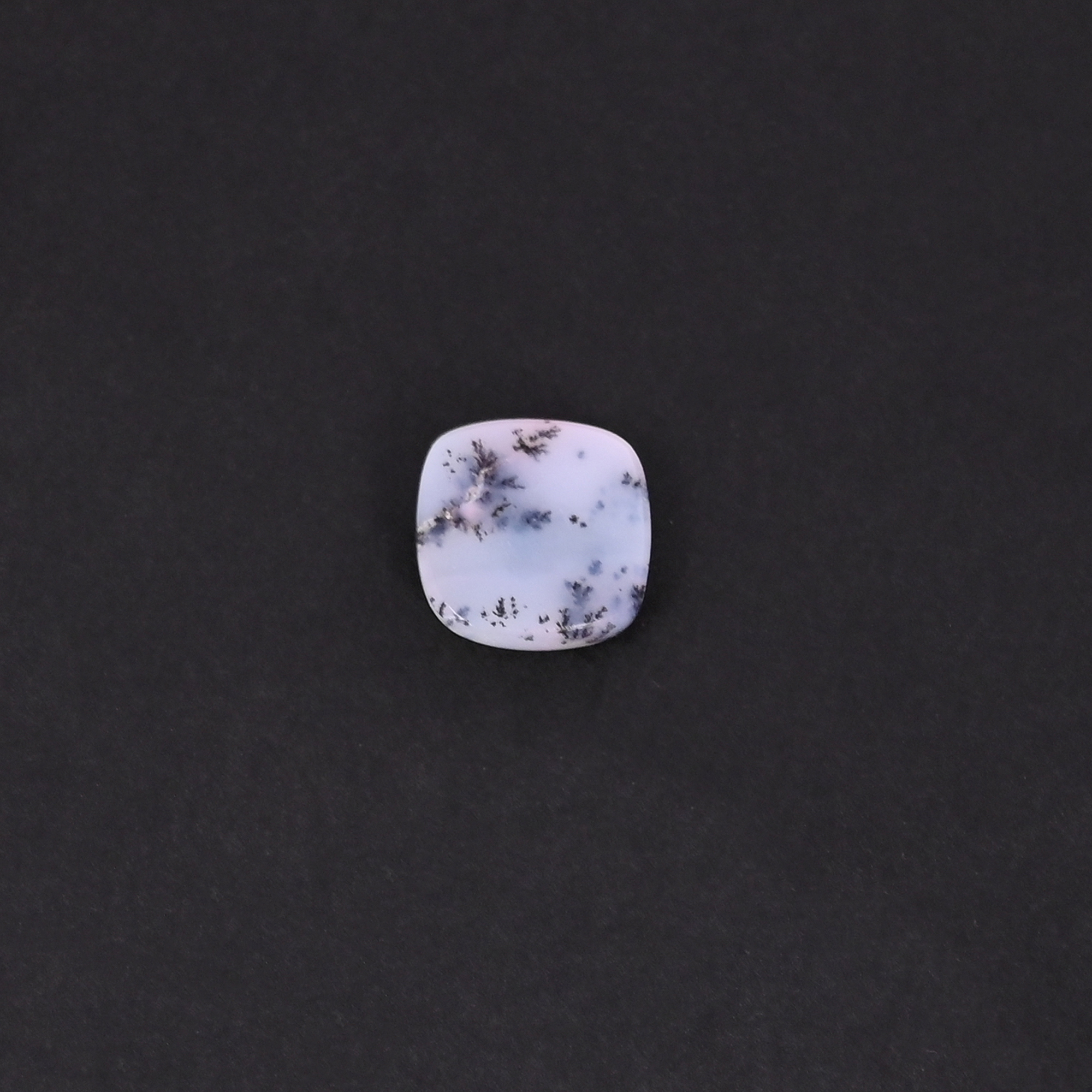 Dendritic Opal Gemstone Cushion Shape 365 Carat 10mm