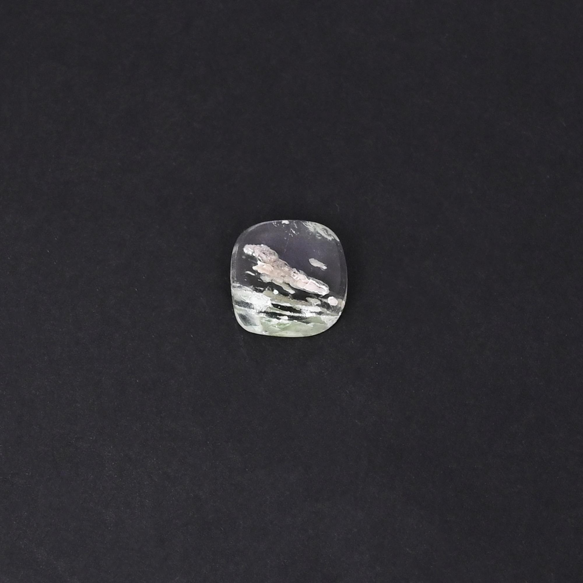 Aqua Crackle Glass Gemstone Cushion Shape 220 Carat 9mm