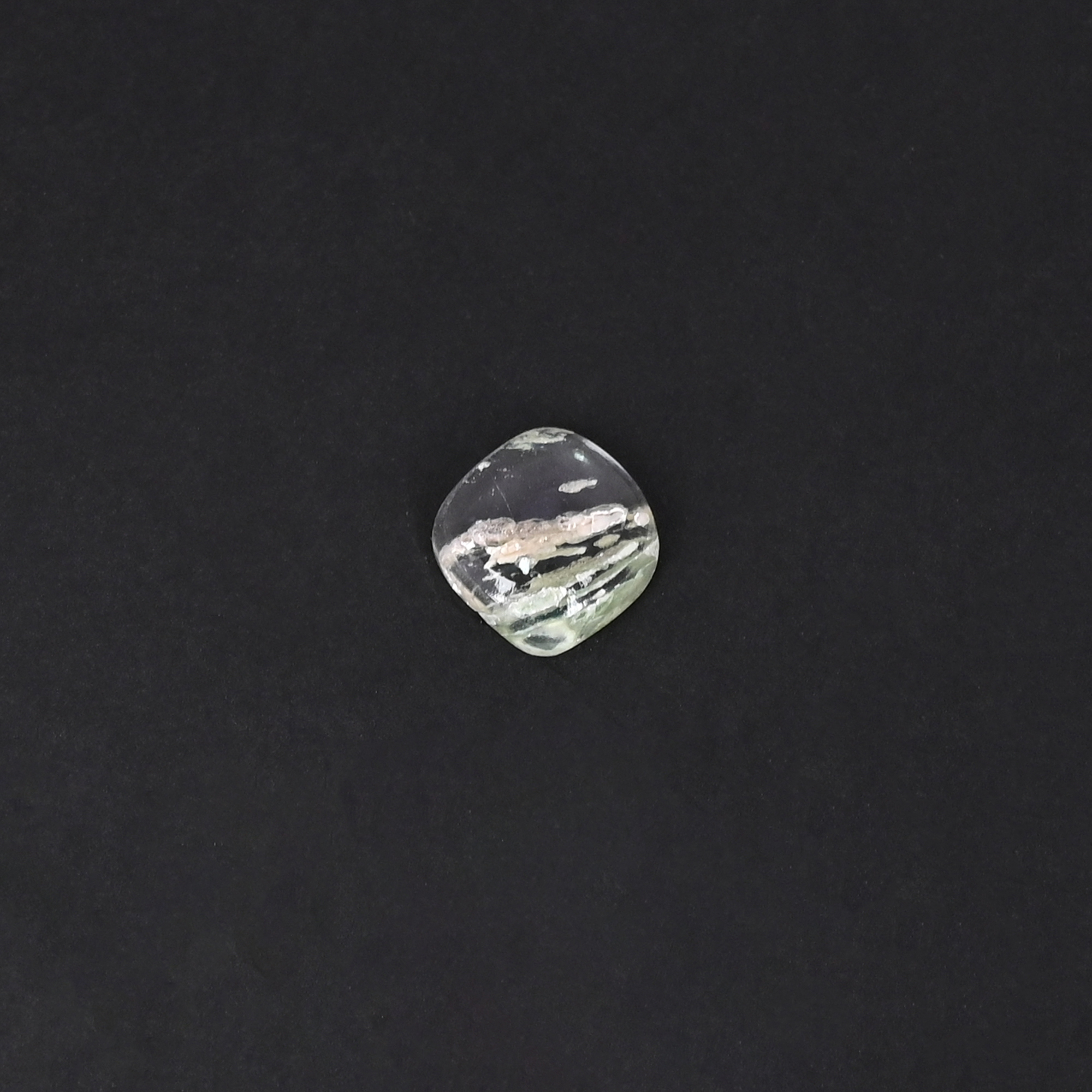 Aqua Crackle Glass Gemstone Cushion Shape 220 Carat 9mm