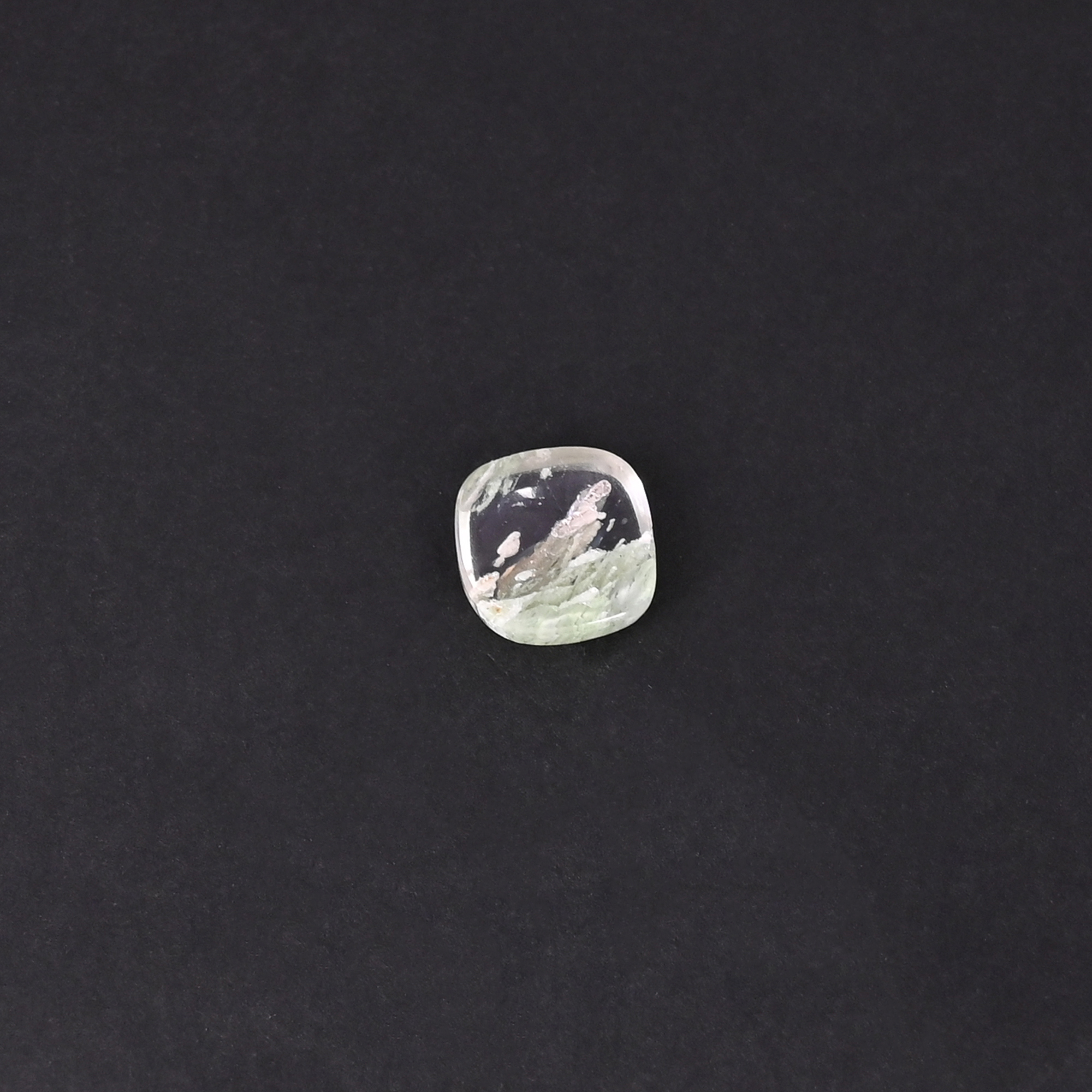 Aqua Crackle Glass Gemstone Cushion Shape 220 Carat 9mm