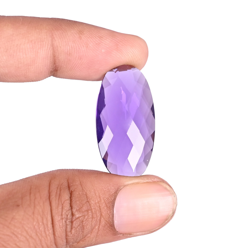 Image of Natural Amethyst 19.4 Carat 30x15mm Oval Shape Loose Gemstone