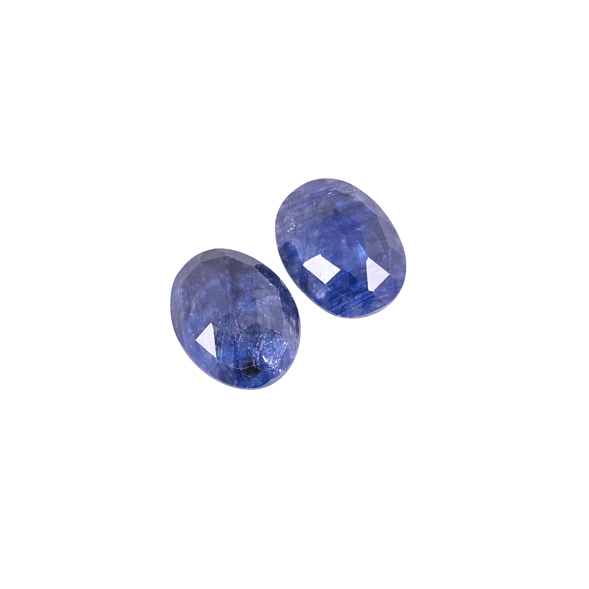 Blue Sapphire Corundum 162 Carat  1 Pair Weight 15x12mm Oval Shape Loose Gemstone