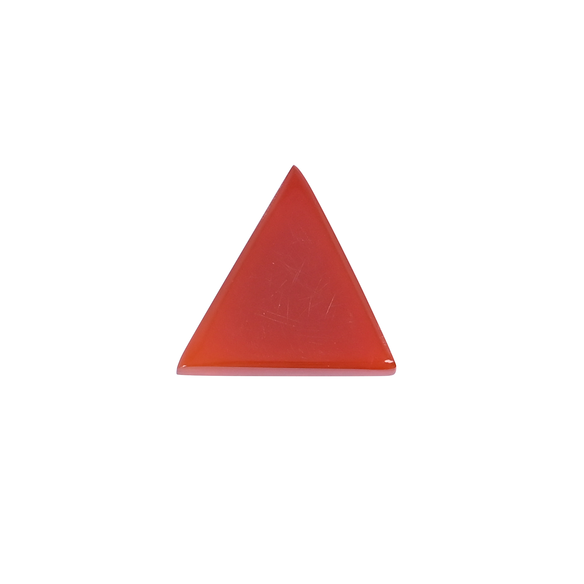Natural Red Onyx 131 Carat 22x22mm Triangle Shape Loose Gemstone