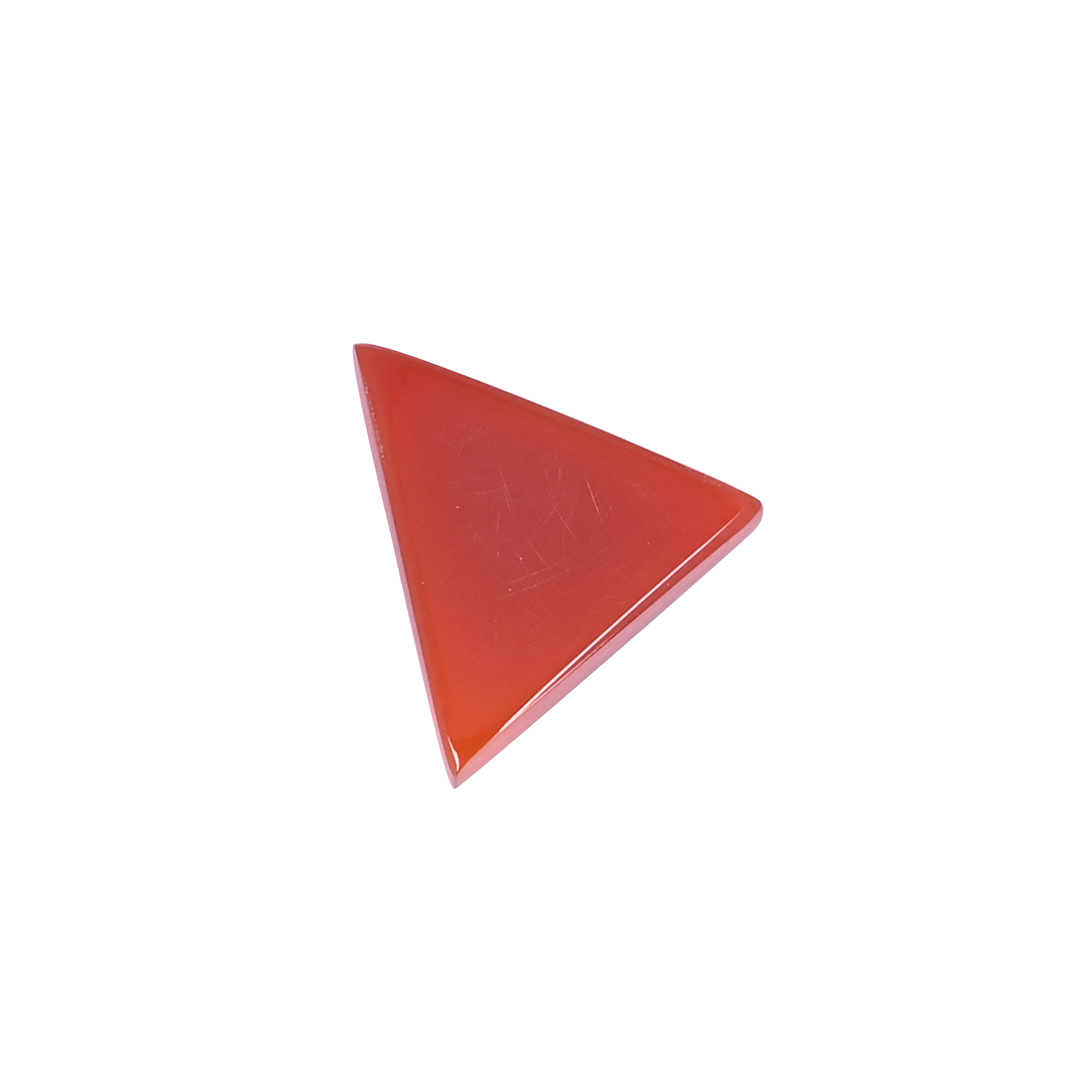 Natural Red Onyx 131 Carat 22x22mm Triangle Shape Loose Gemstone