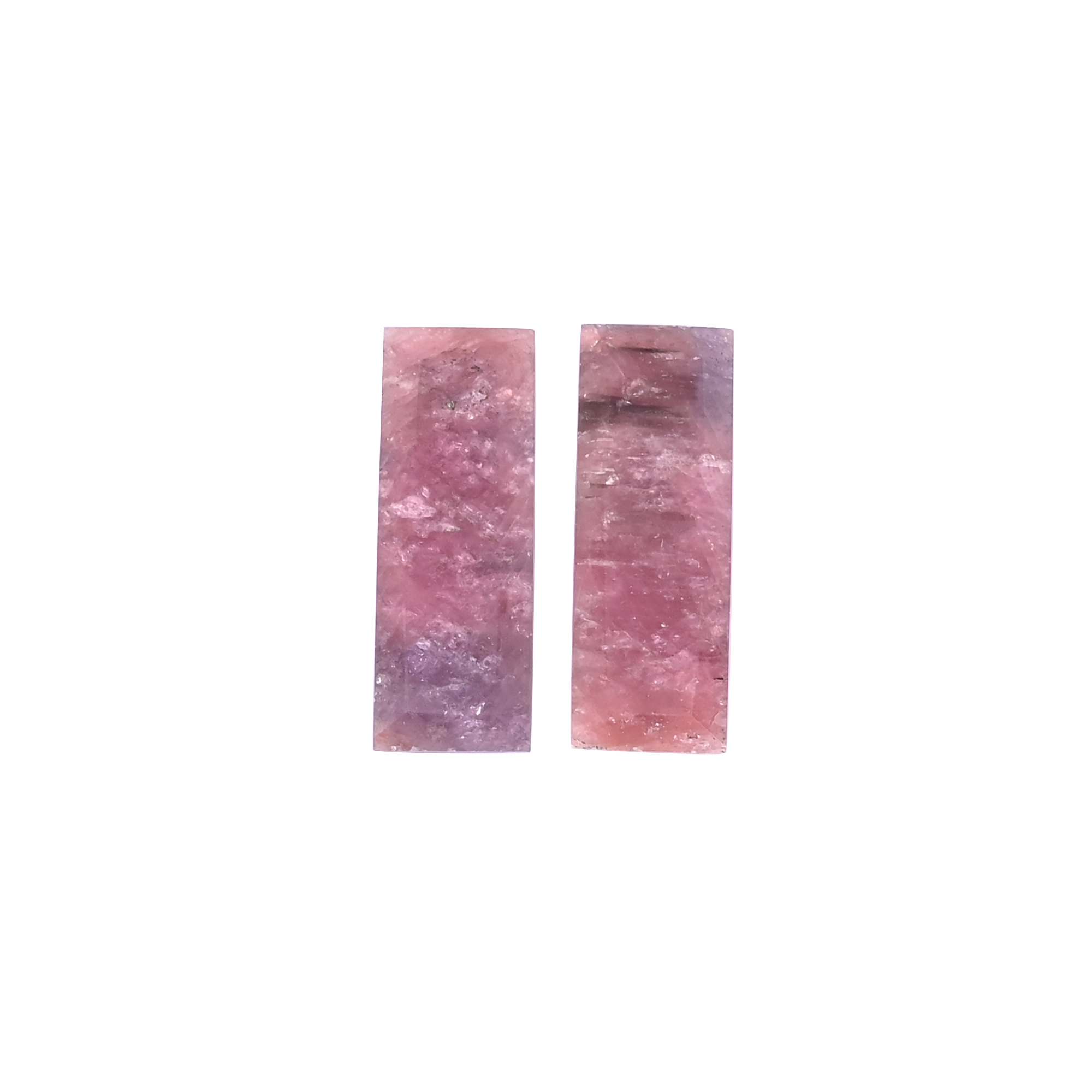 Natural Multi Sapphire 406 Carat 1 Pair Weight  32x12mm Rectangle Shape Loose Gemstone
