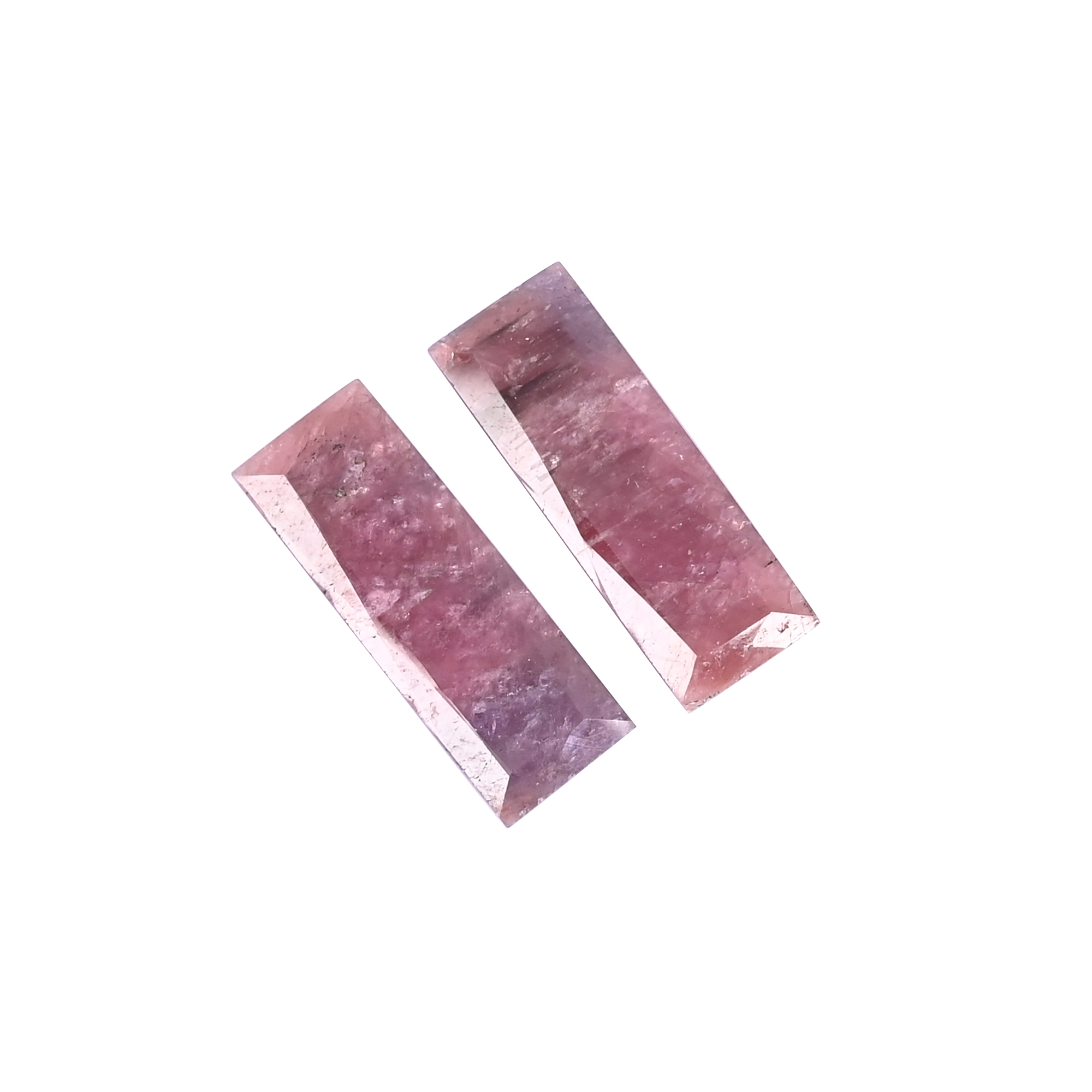 Natural Multi Sapphire 406 Carat 1 Pair Weight  32x12mm Rectangle Shape Loose Gemstone
