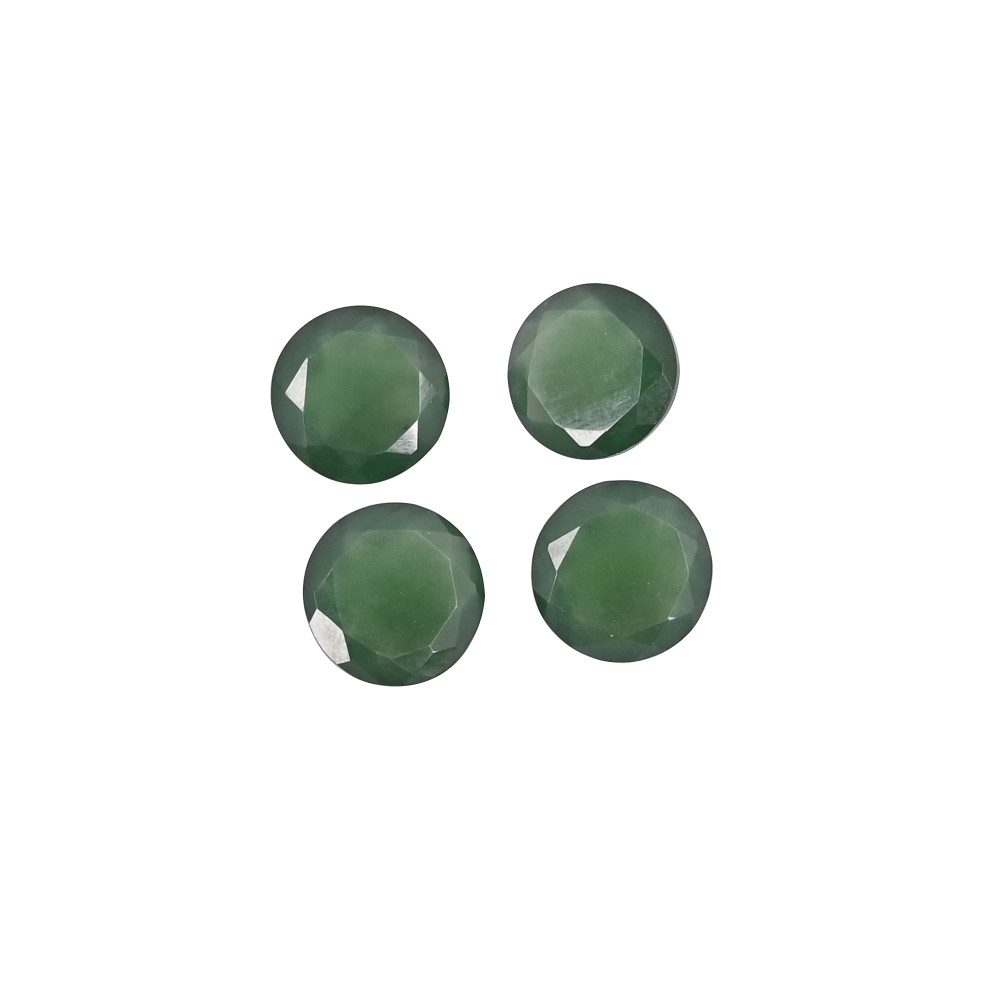 Image of Green Escora Jasper 20.4 Carat (4 Pieces Weight ) 12x12mm Round Shape Loose Gemstone