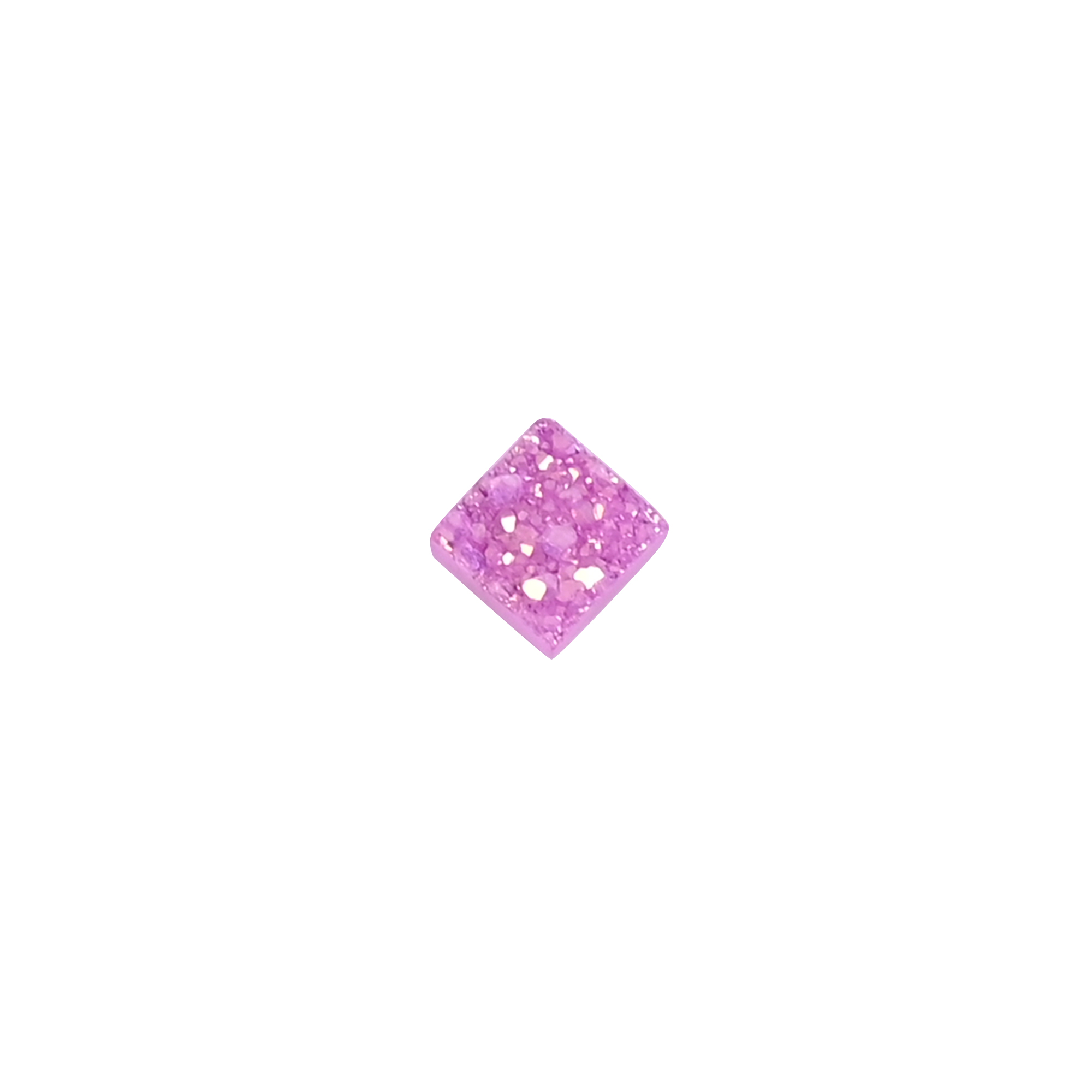 Natural Pink Druzy 23 Carat 5 Pieces Weight 4x4mm Square Shape Loose Gemstone