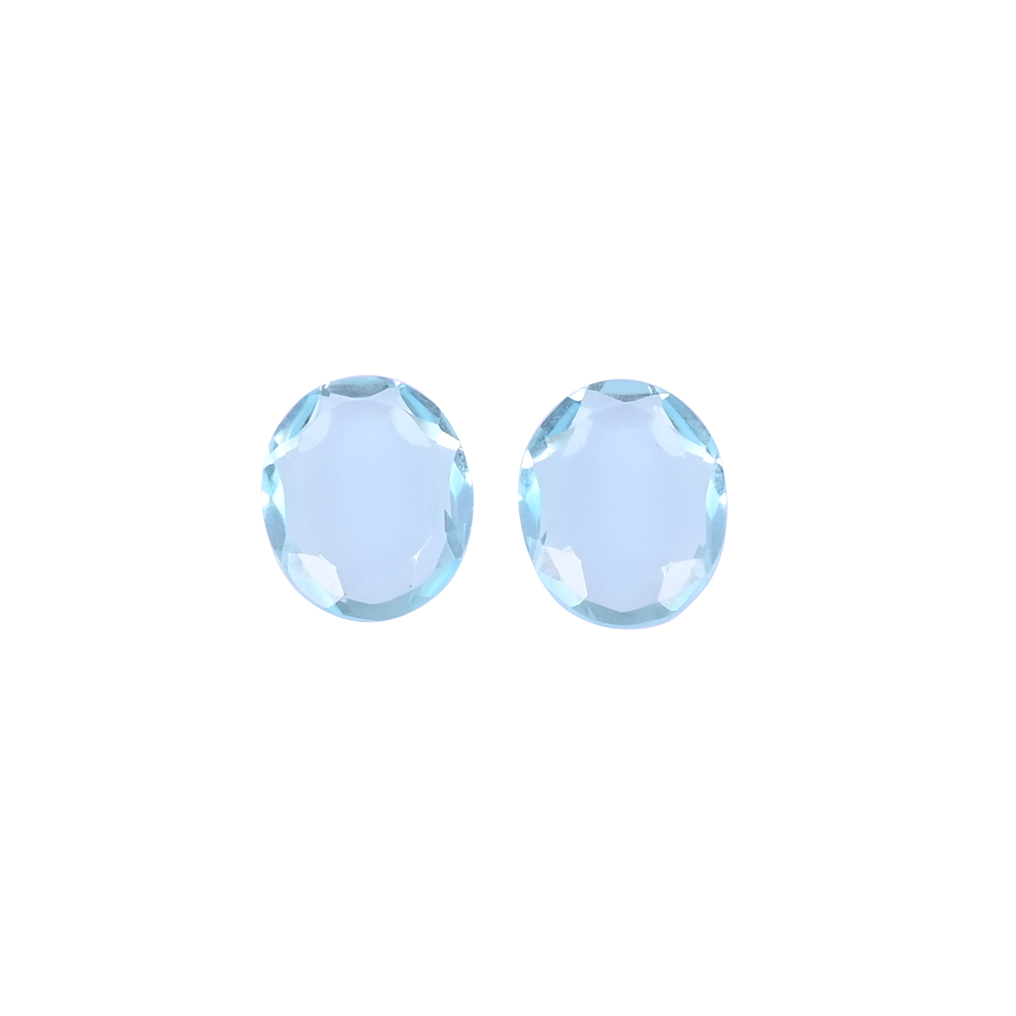 Blue Topaz 57 Carat  1 Pair Weight  11x9mm Oval Shape Loose Gemstone