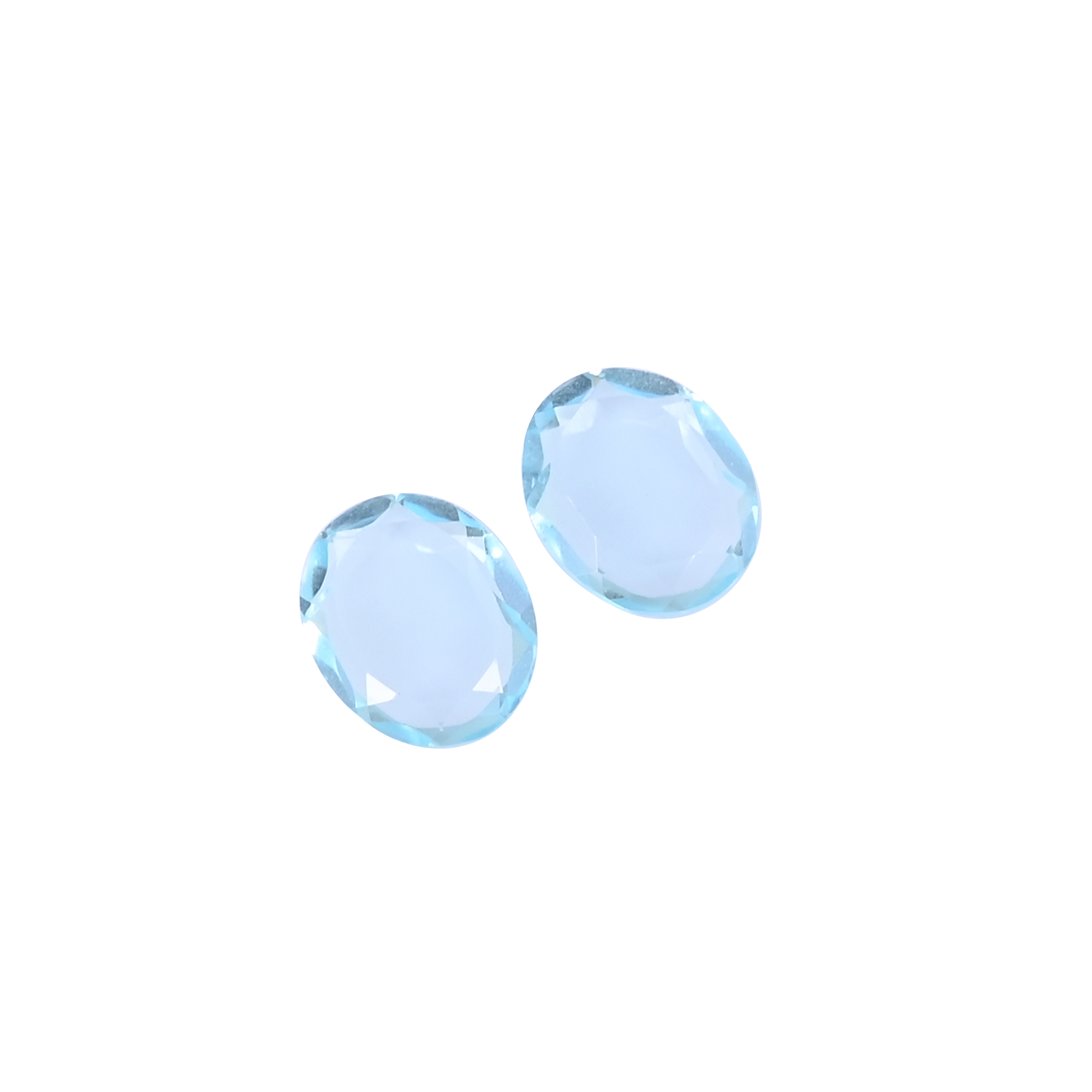 Blue Topaz 57 Carat  1 Pair Weight  11x9mm Oval Shape Loose Gemstone