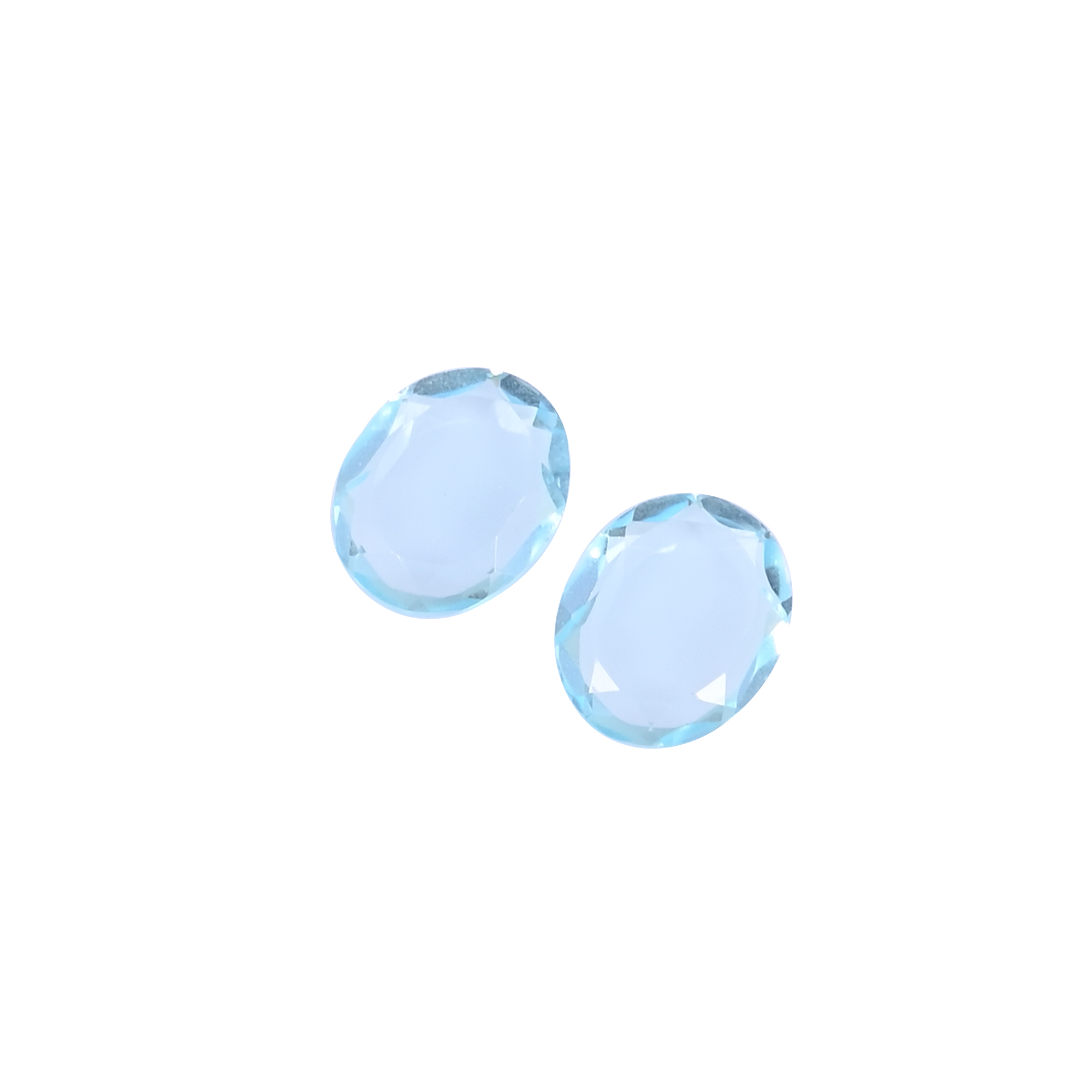 Blue Topaz 57 Carat  1 Pair Weight  11x9mm Oval Shape Loose Gemstone