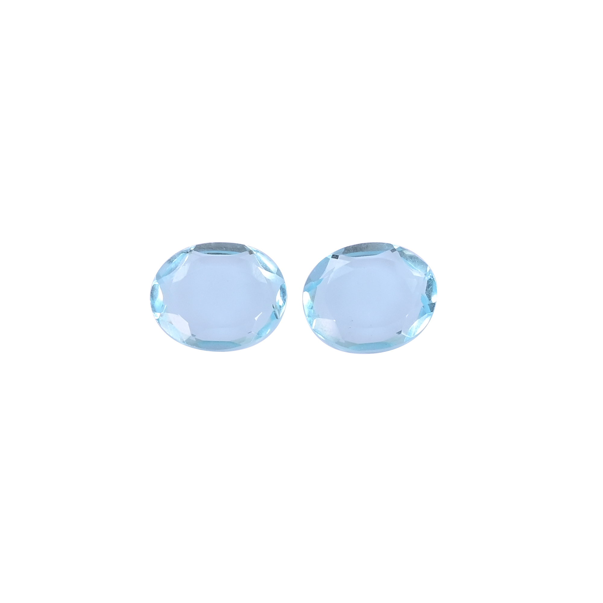 Blue Topaz 57 Carat  1 Pair Weight  11x9mm Oval Shape Loose Gemstone
