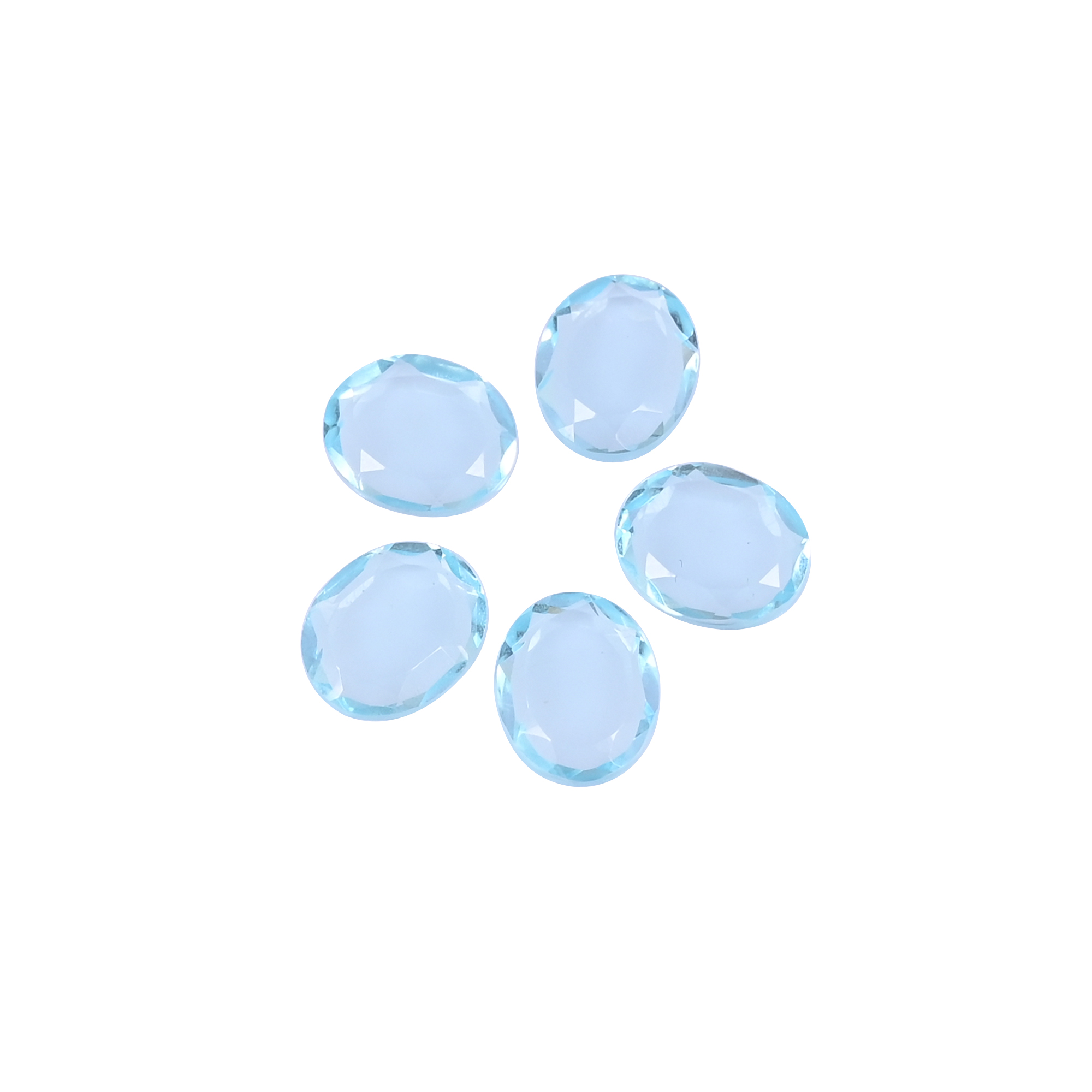 Blue Topaz 141 Carat  5 Pieces Weight  11x9mm Oval Shape Loose Gemstone