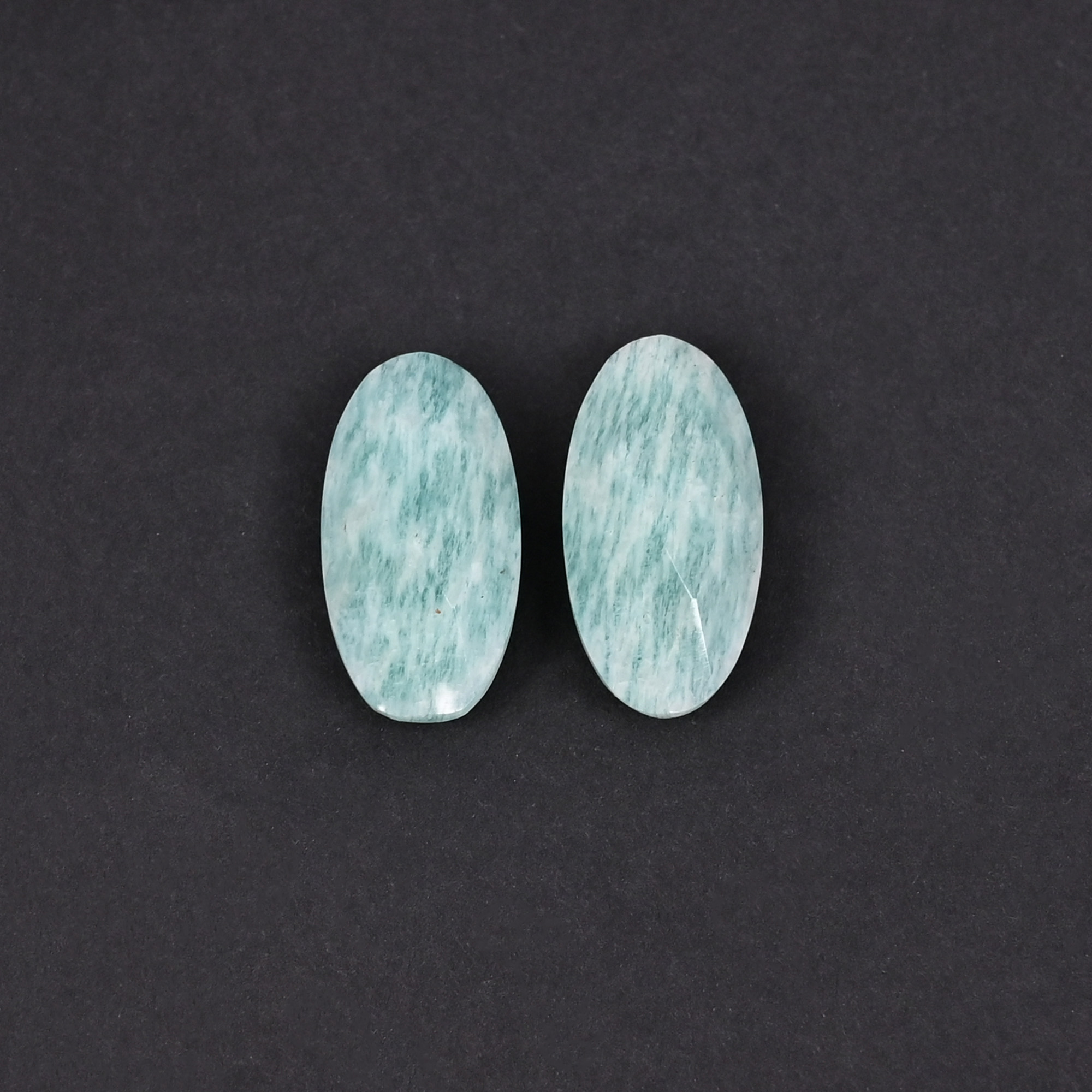 Natural Amazonite 167 Carat  1 Pair Weight  19x10mm Oval Shape Loose Gemstone