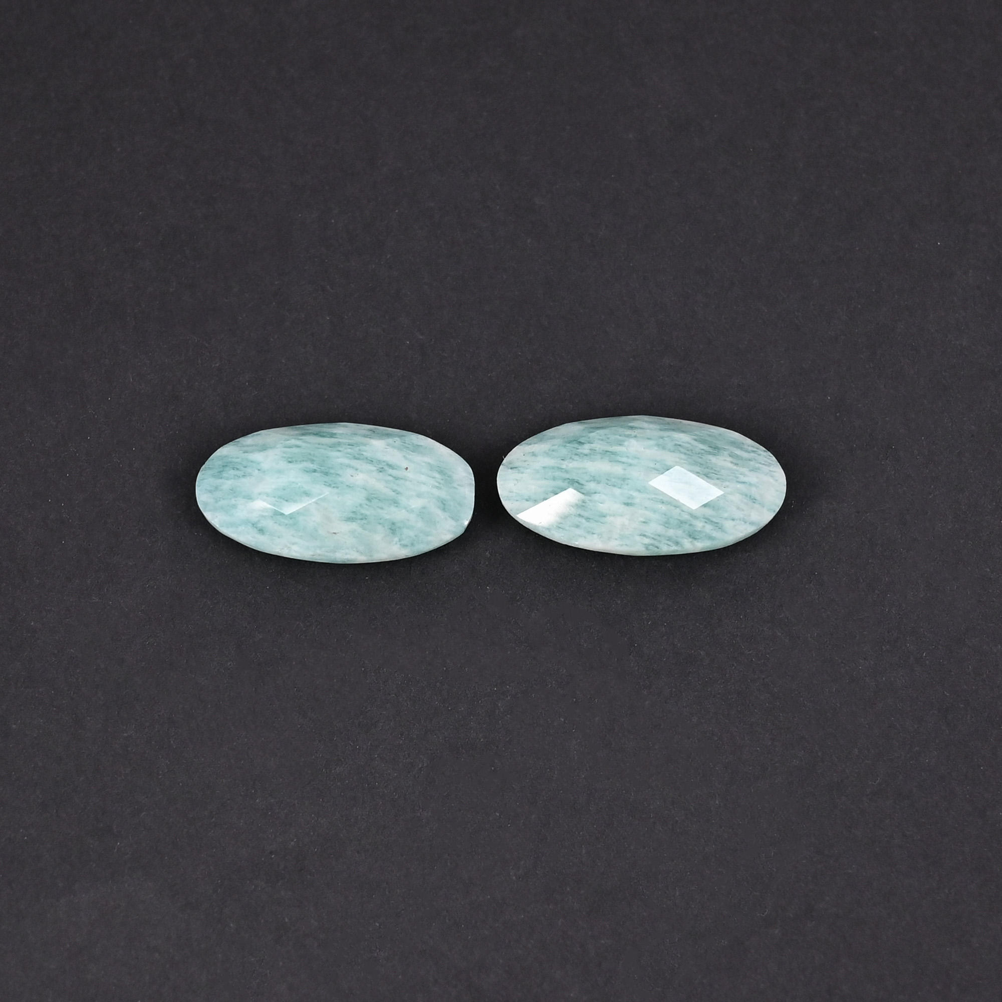 Natural Amazonite 167 Carat  1 Pair Weight  19x10mm Oval Shape Loose Gemstone