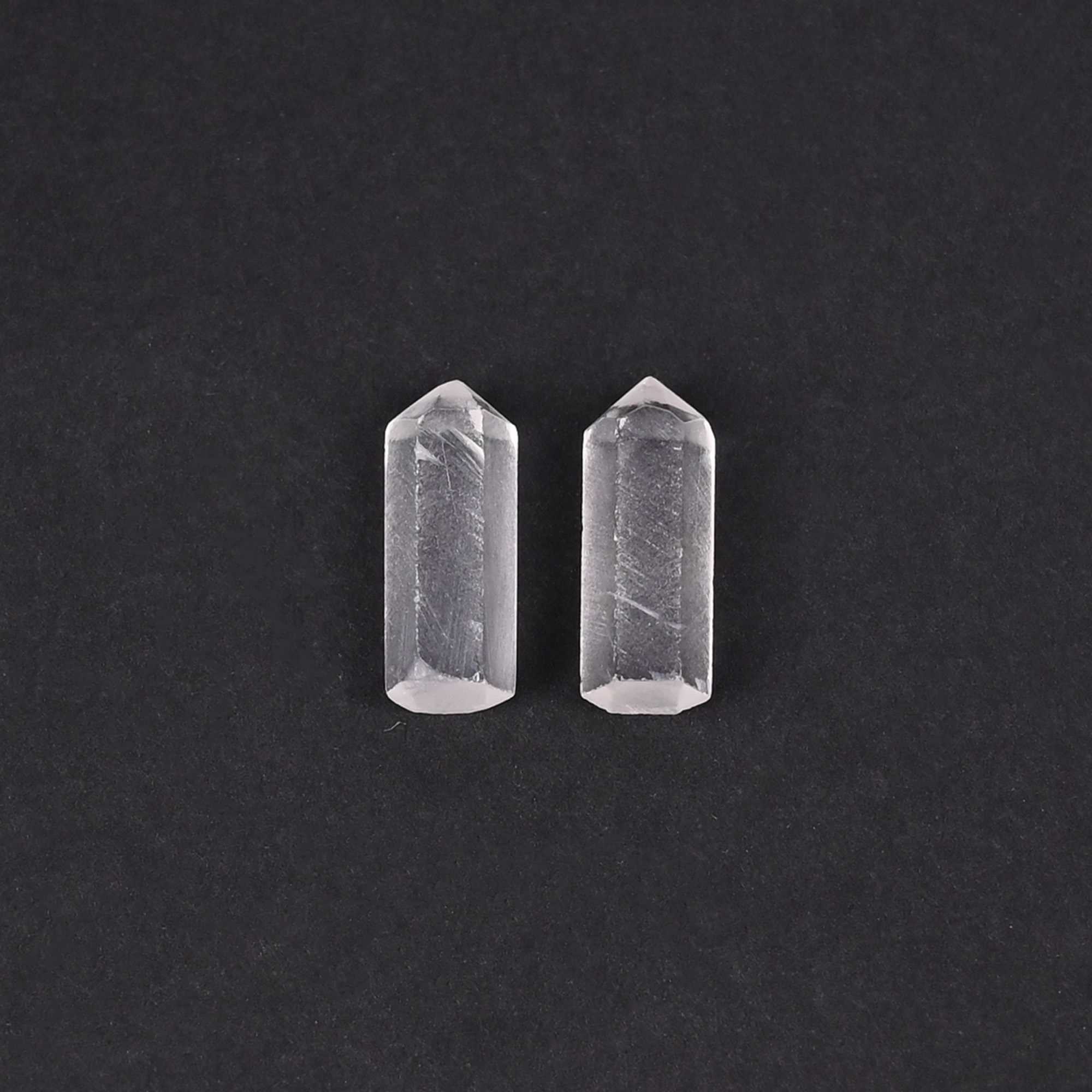 Natural Crystal 79 Carat 1 Pair Weight  19x6mm Pencil Shape Loose Gemstone