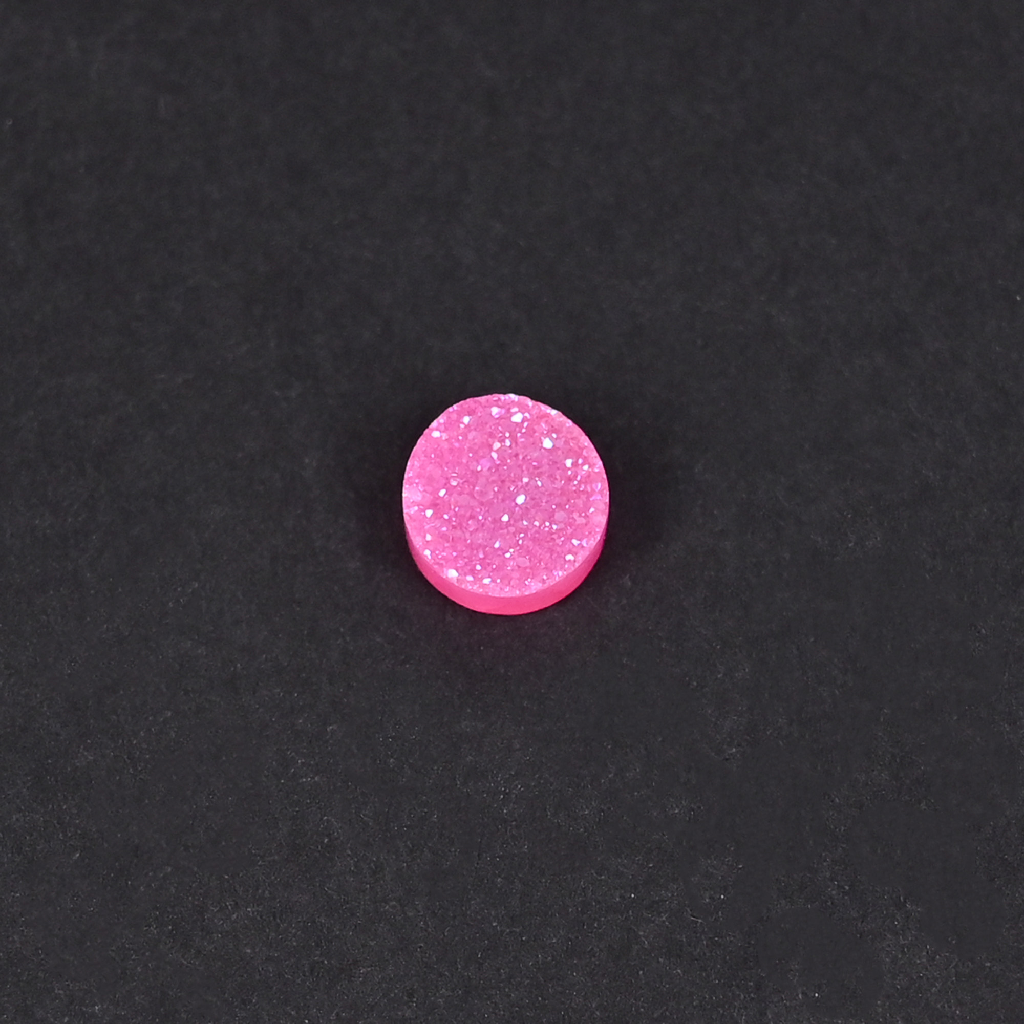 Pink Druzy 11 Carat 1 Pcs Weight  6x6mm Round Shape Loose Gemstone