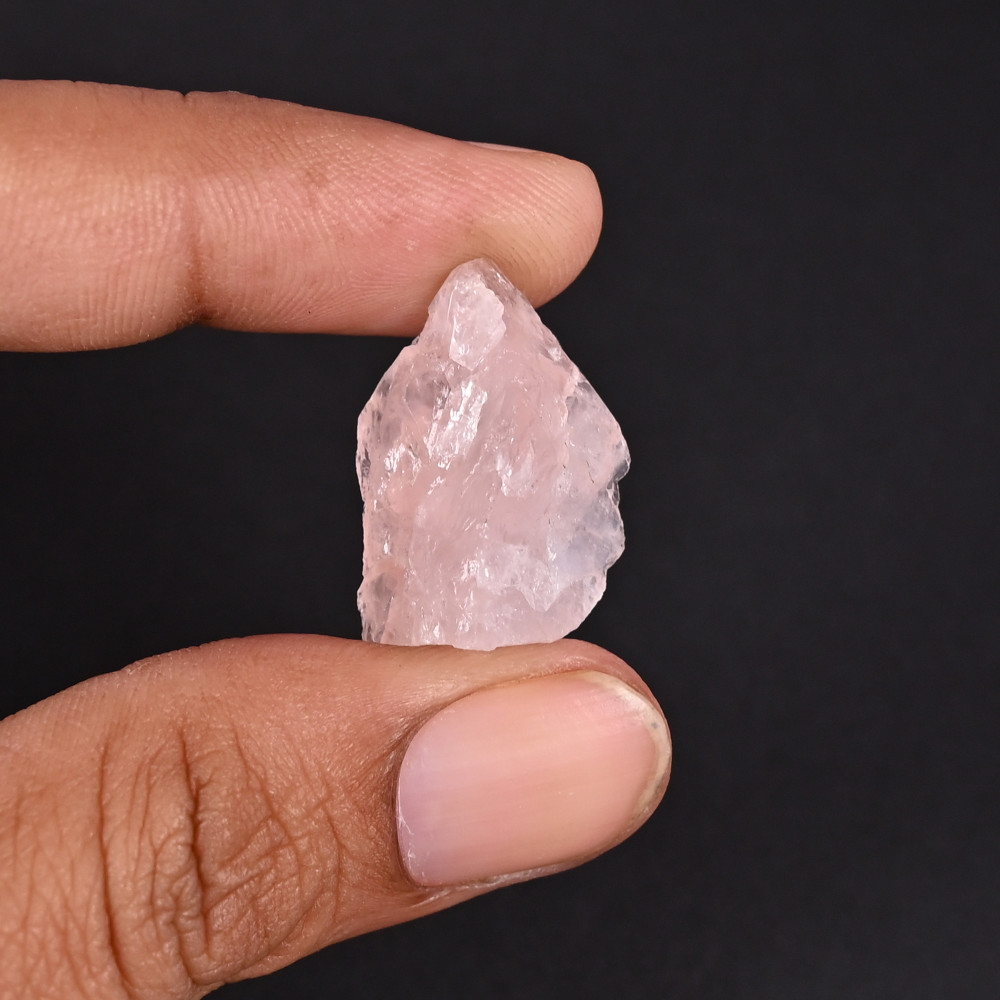 Image of Natural Rose Quartz 21.9 Carat 24x16mm Uneven Shape Loose Gemstone