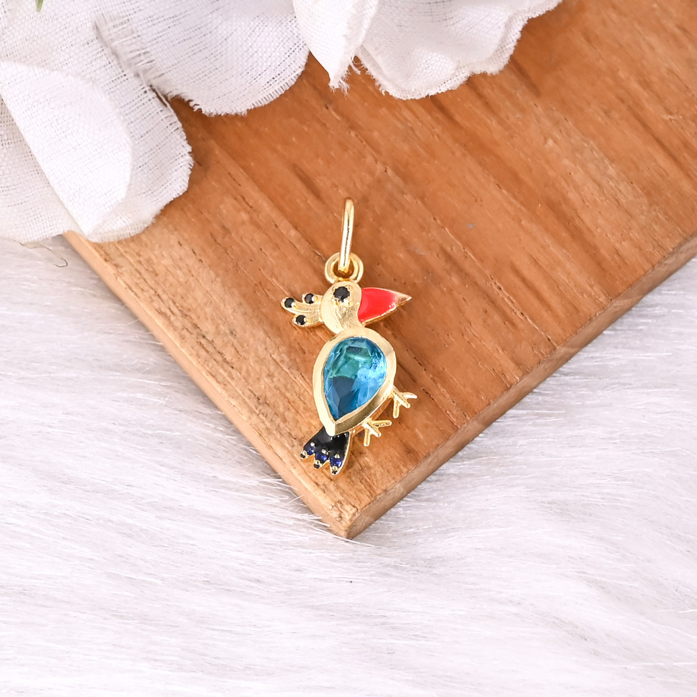 Image of Trendy Bird Design Handmade Brass Pendant Best For Gifting