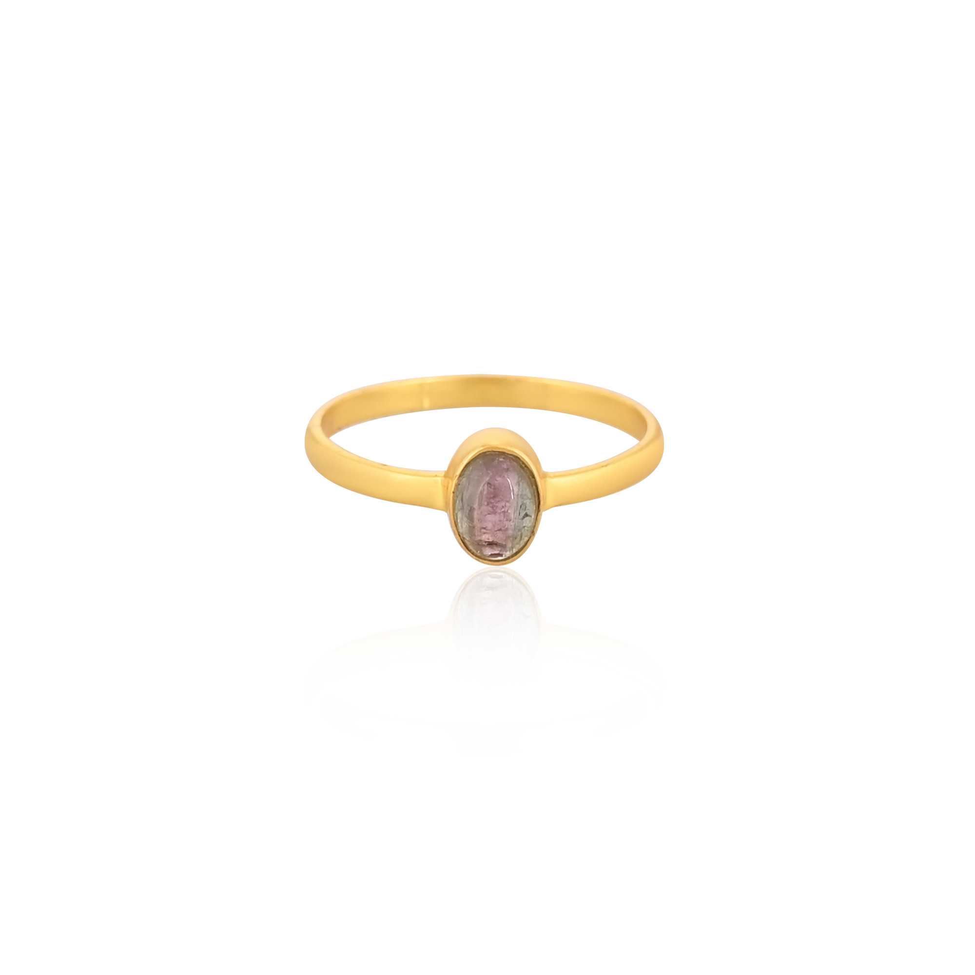 Solid 925 Sterling Silver Natural Tourmaline Oval Gemstone Handmade Ring Wholesale Jewelry Gift For Her