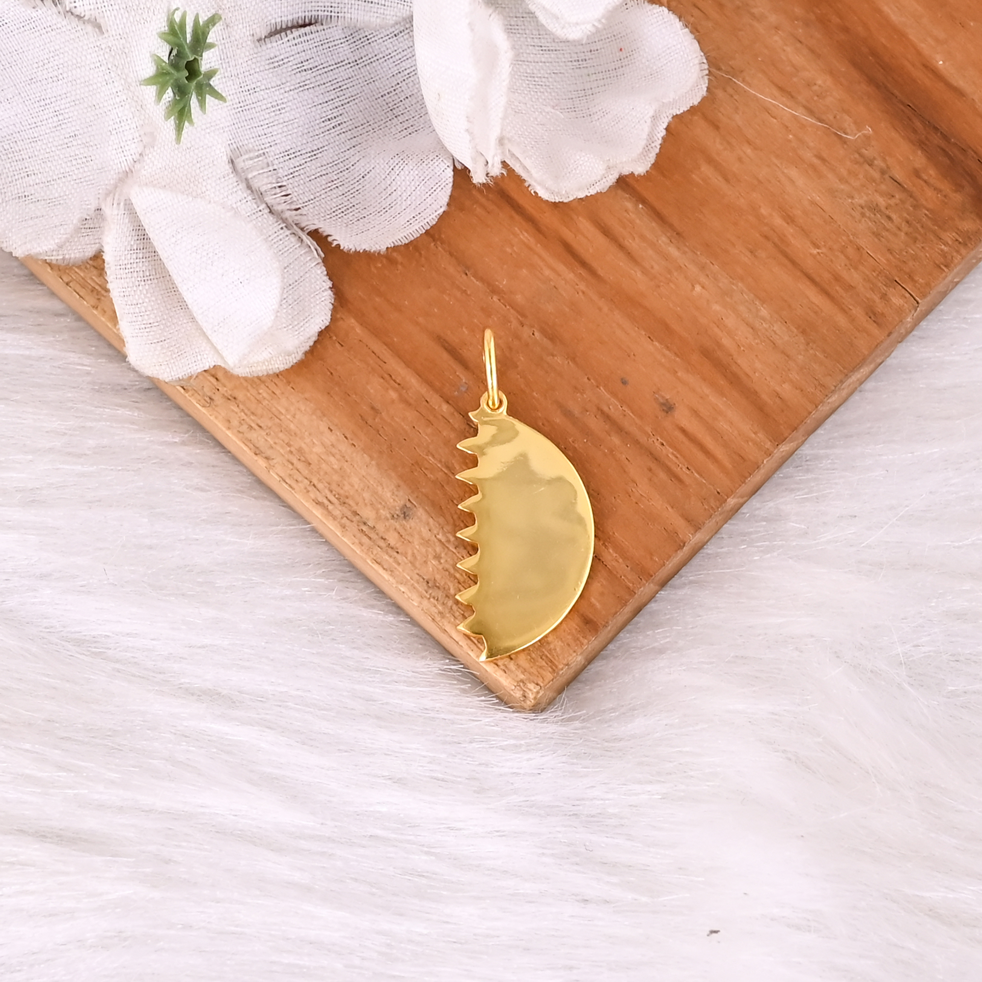Moon Handmade Brass Designer Pendant Unisex Jewelry