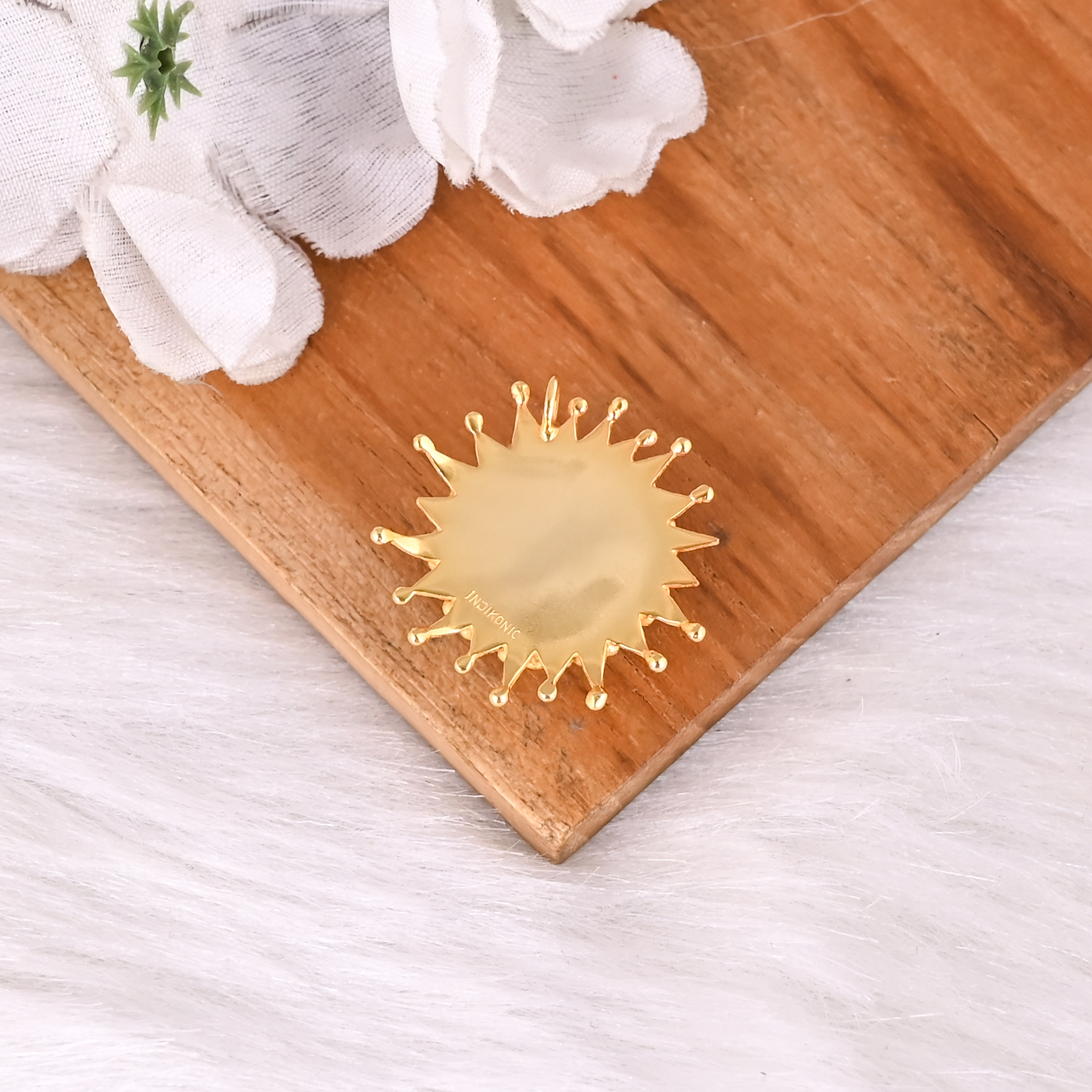 Natural Rainbow Moonstone Gold Plated Designer Pendant For Womens