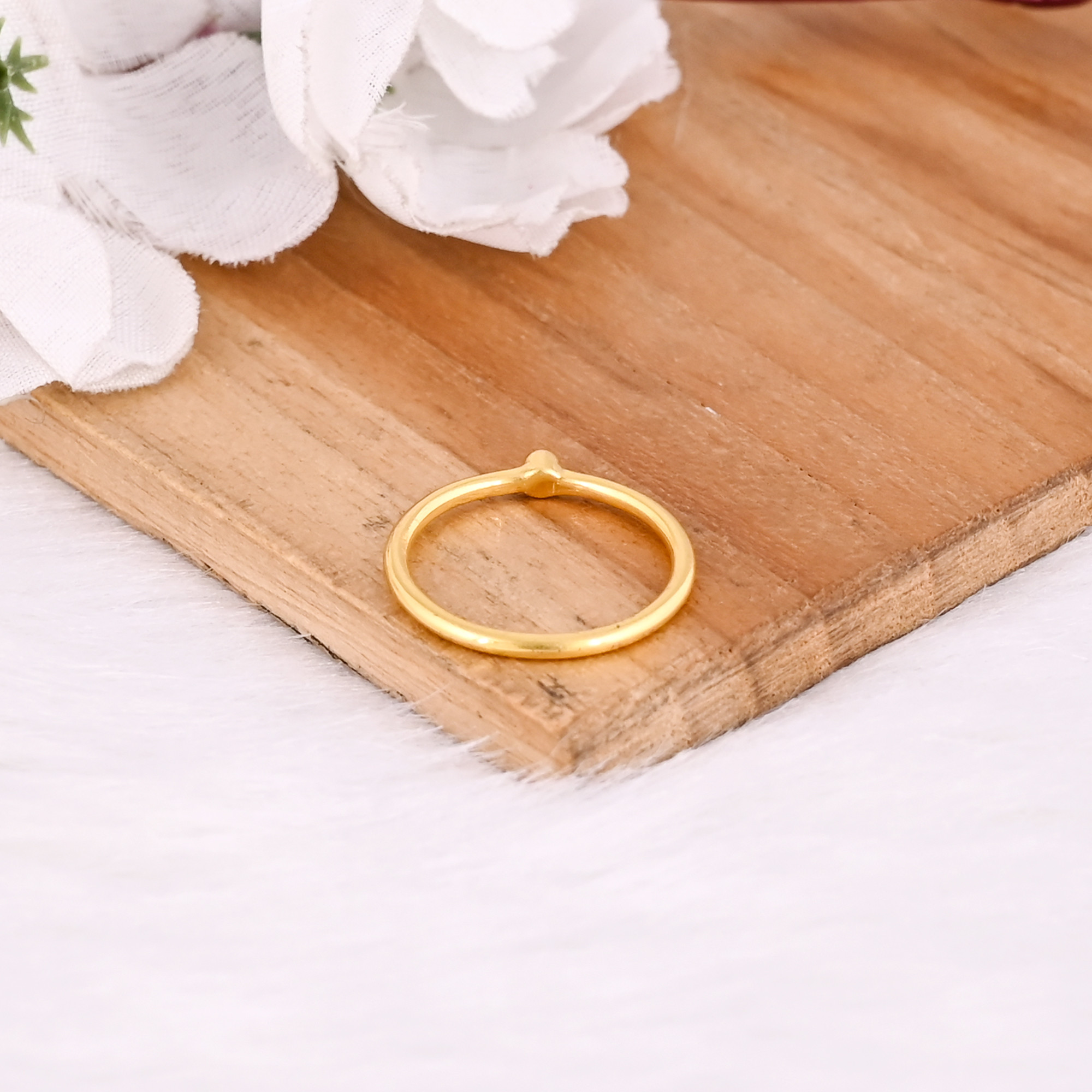 925 Sterling Solid Silver Natural Pink Tourmaline Round Gemstone Stackable Women Yellow Gold Plated Ring