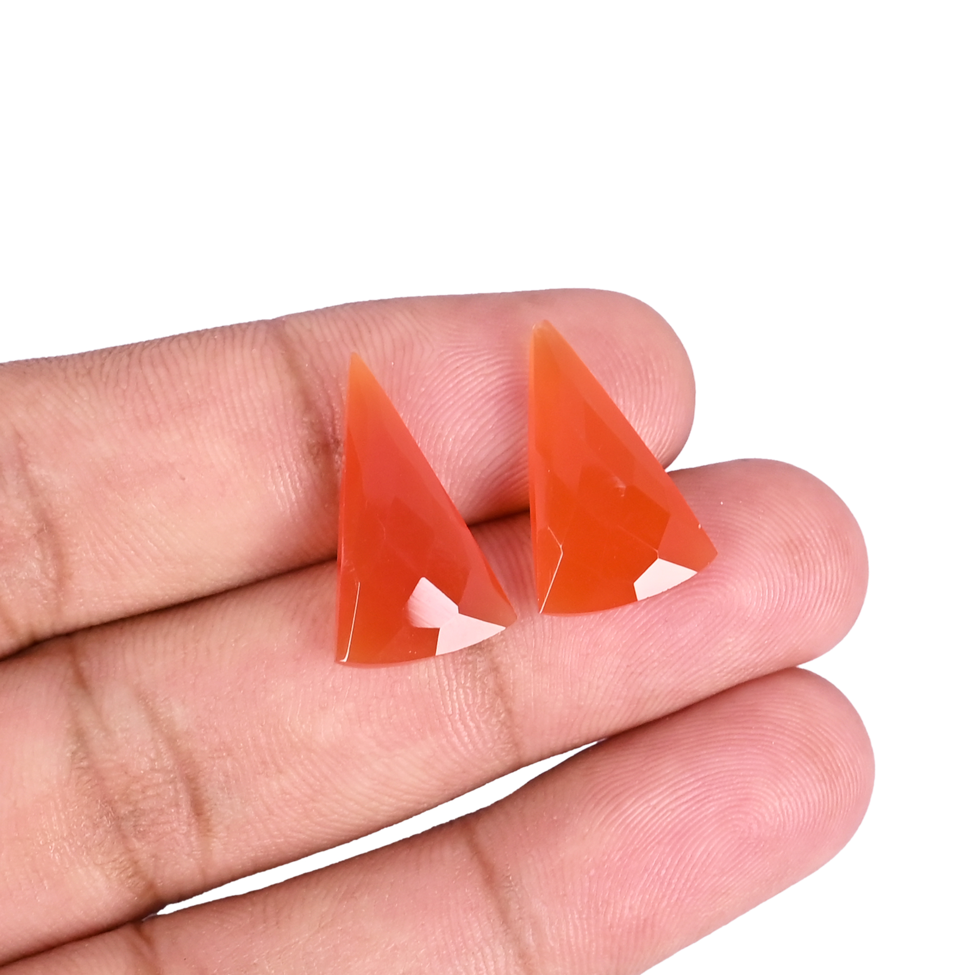 Natural Carnelian 127 Carat 1 Pair Weight 20x12mm Fancy Shape Loose Gemstone